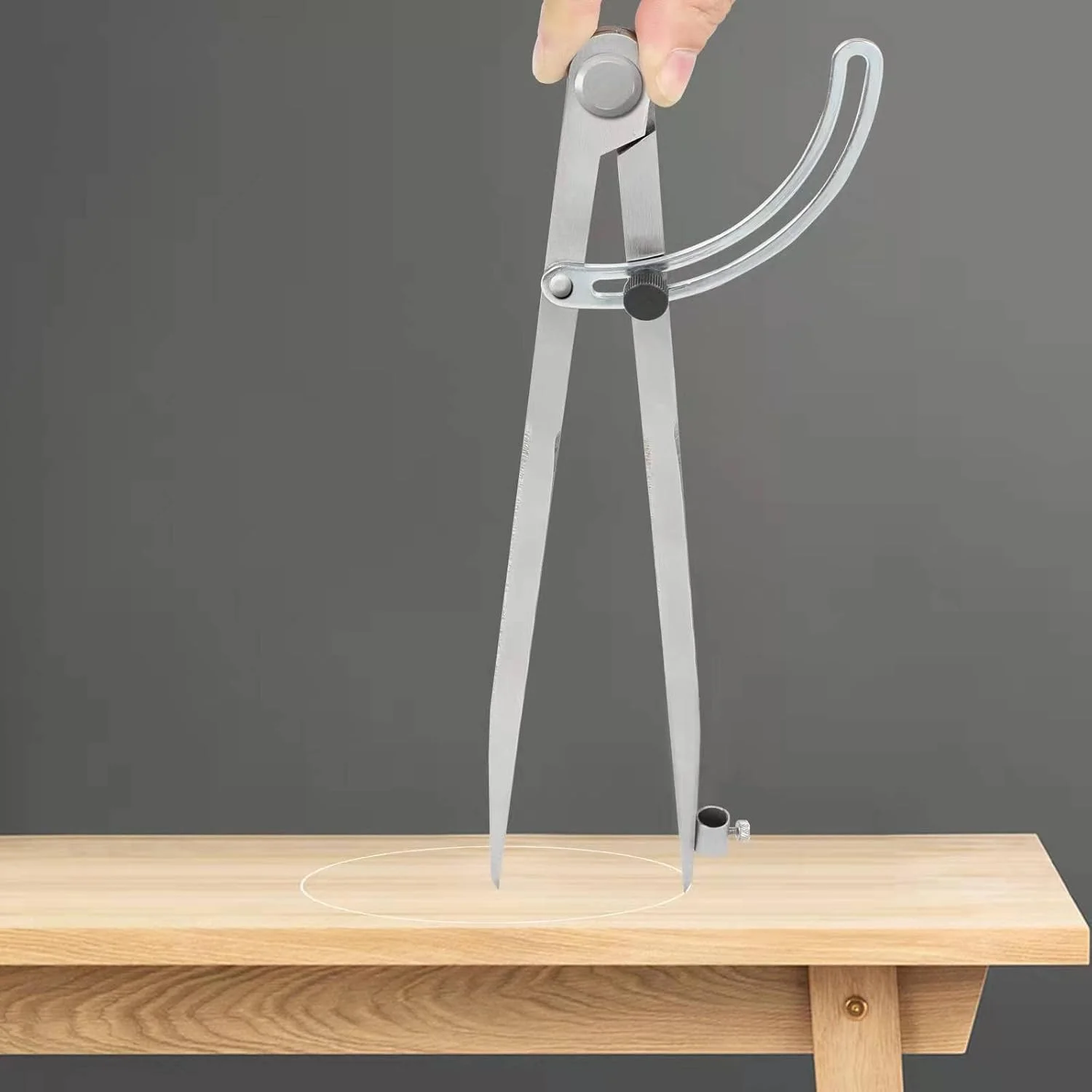 پرگار 16 اینچی برای هندسه، پرگار برای نجاری، پرگار نجاری دقیق با تقسیم کننده باله ای و نگهدارنده مداد، پرگار بزرگ برای هندسه، پرگار نجاری، طراحی، پرگار نقاشی