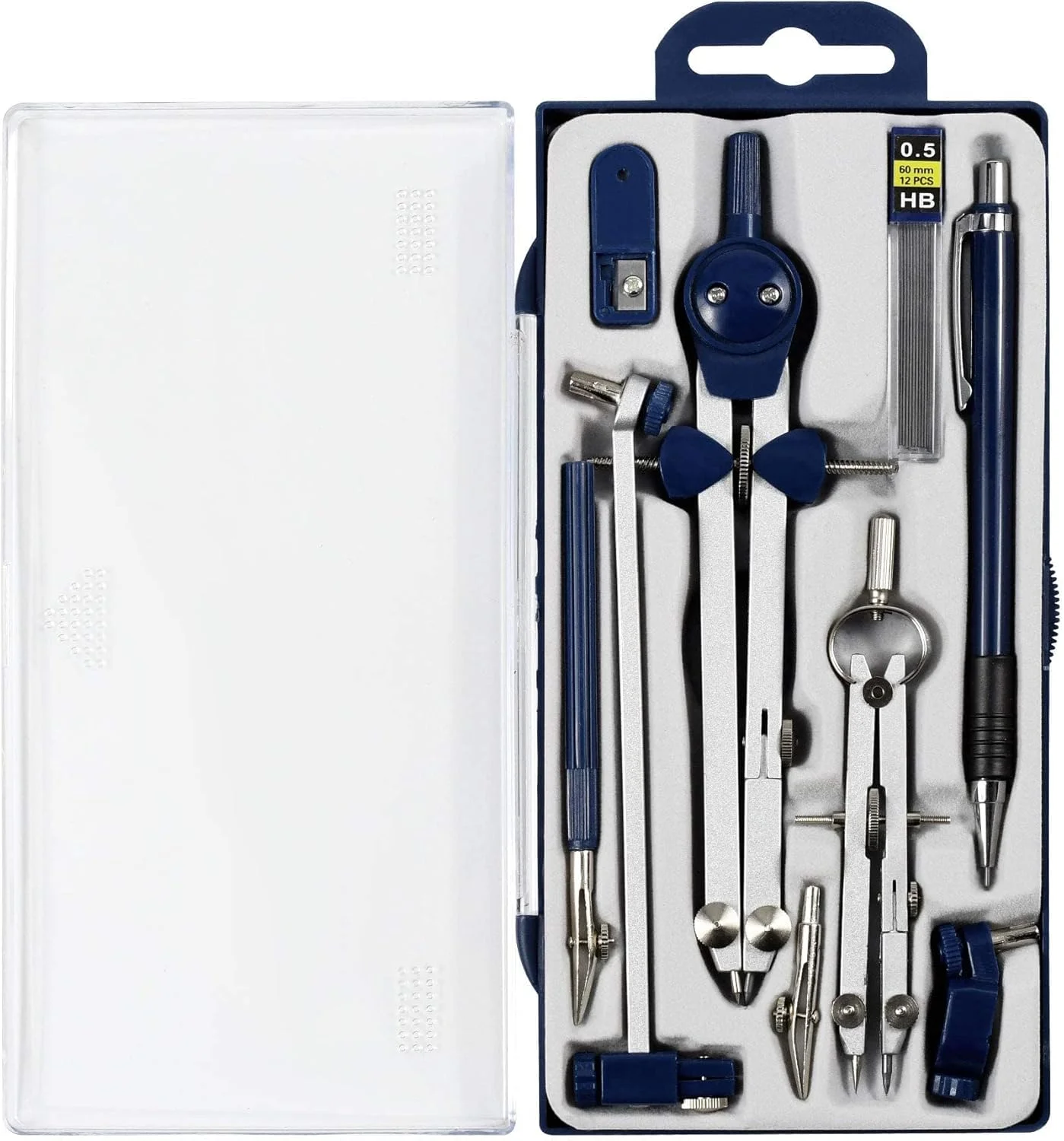 ست پرگار هندسه بوکلا، 9 قطعه، ابزار دقیق فلزی برای رسم دایره، مناسب دانشآموزان، ابزار رسم دایره و کیتهای طراحی معماری برای مهندسان به همراه جعبه نگهداری نشکن ست پرگار هندسه بوکلا، 9 قطعه، ابزار دقیق فلزی برای رسم دایره، مناسب دانشآموزان، ابزار رسم دایره و کیتهای طراحی معماری برای مهندسان به همراه جعبه نگهداری نشکن