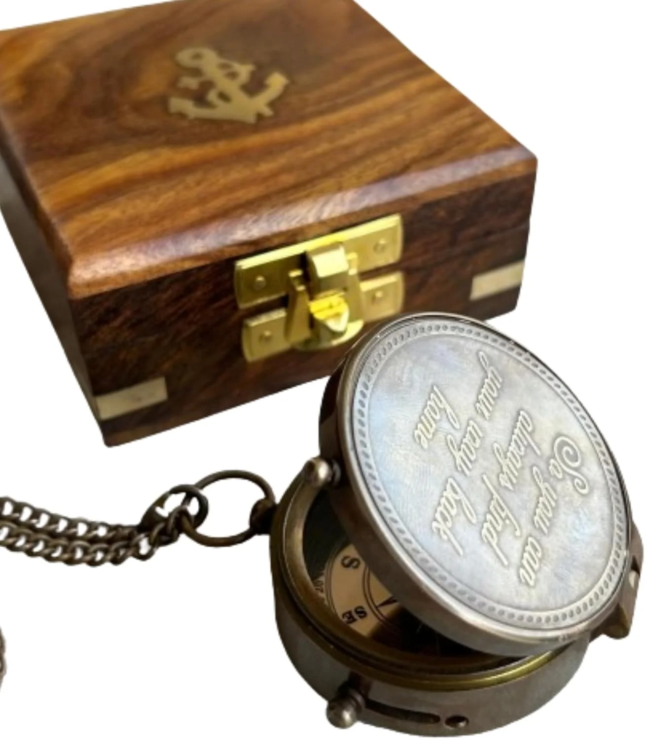 قطب نمای جیبی برنجی عتیقه دریایی حکاکی شده با عبارت «تا همیشه راه بازگشت به خانه را پیدا کنید» به همراه جعبه چرمی، بهترین هدیه روز ولنتاین، هدیه غسل تعمید برای او قطب نمای جیبی برنجی عتیقه دریایی حکاکی شده با عبارت «تا همیشه راه بازگشت به خانه را پیدا کنید» به همراه جعبه چرمی، بهترین هدیه روز ولنتاین، هدیه غسل تعمید برای او