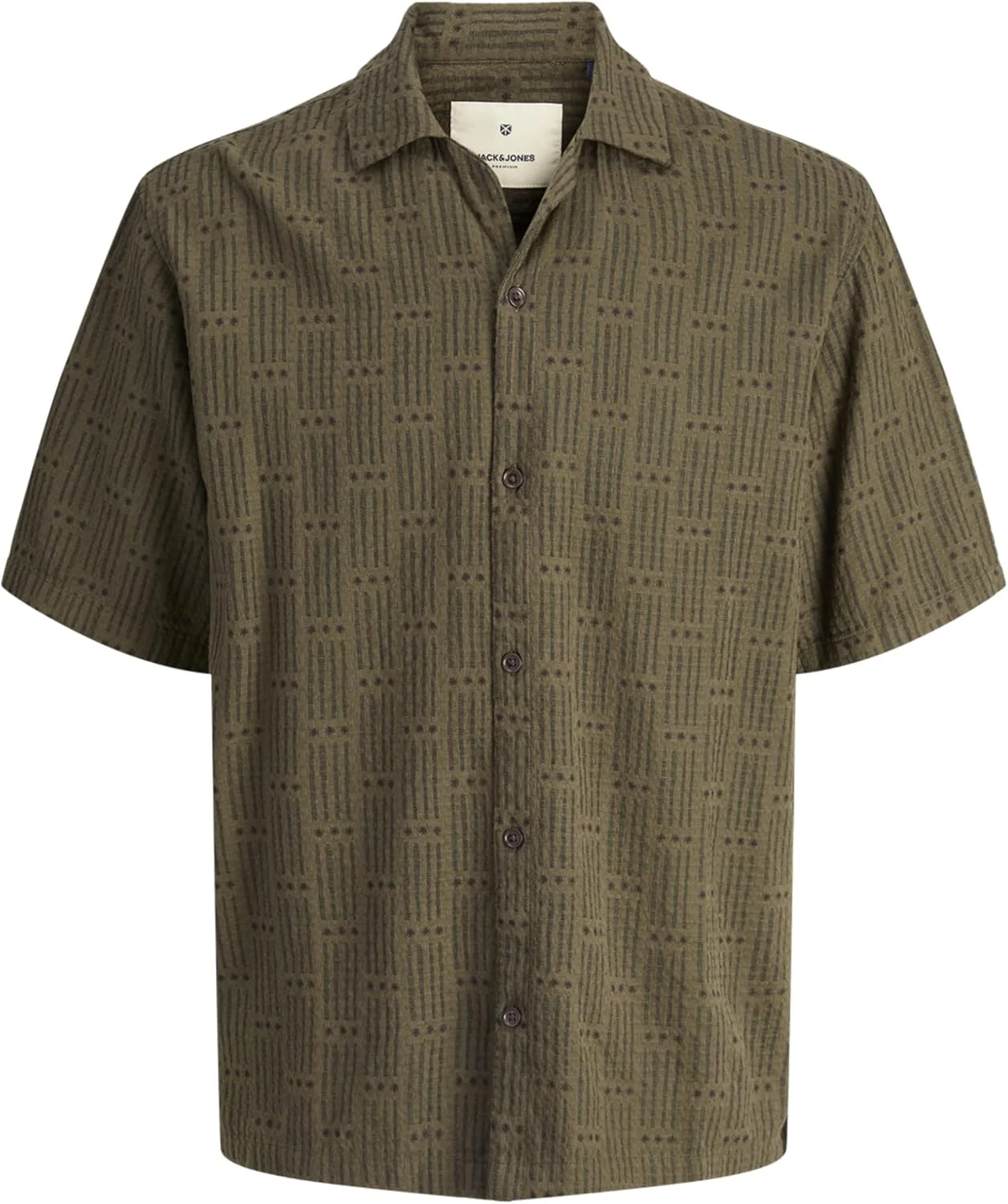 Jack & Jones Men Jprbluvincent Print Resort S/S Shirt Sn Jprbluvincent Print Resort S/S Shirt Sn (pack of 1)