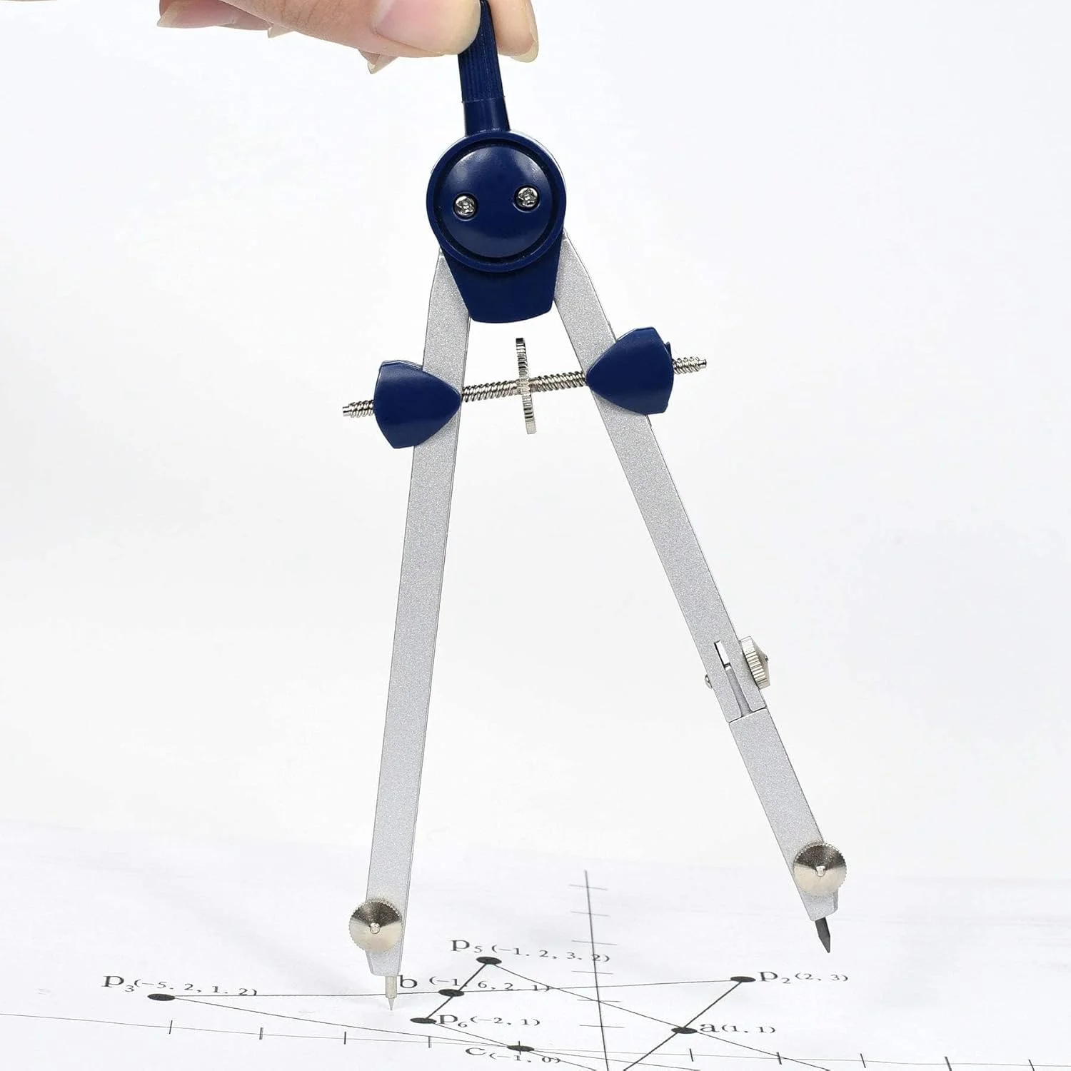 ست پرگار هندسه بوکلا، 9 قطعه، ابزار دقیق فلزی برای رسم دایره، مناسب دانش‌آموزان، ابزار رسم دایره و کیت‌های طراحی معماری برای مهندسان به همراه جعبه نگهداری نشکن