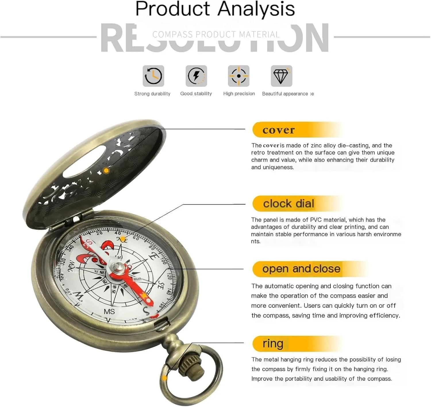 قطب نما کوهنوردی مینی رترو، قطب نما طرح صدف توخالی، ابزار بقای برنجی ضد آب و ضد ضربه برای ناوبری در فضای باز، برای کمپینگ، پیاده روی، کوله گردی، هدیه برای مردان یا پسران قطب نما کوهنوردی مینی رترو، قطب نما طرح صدف توخالی، ابزار بقای برنجی ضد آب و ضد ضربه برای ناوبری در فضای باز، برای کمپینگ، پیاده روی، کوله گردی، هدیه برای مردان یا پسران
