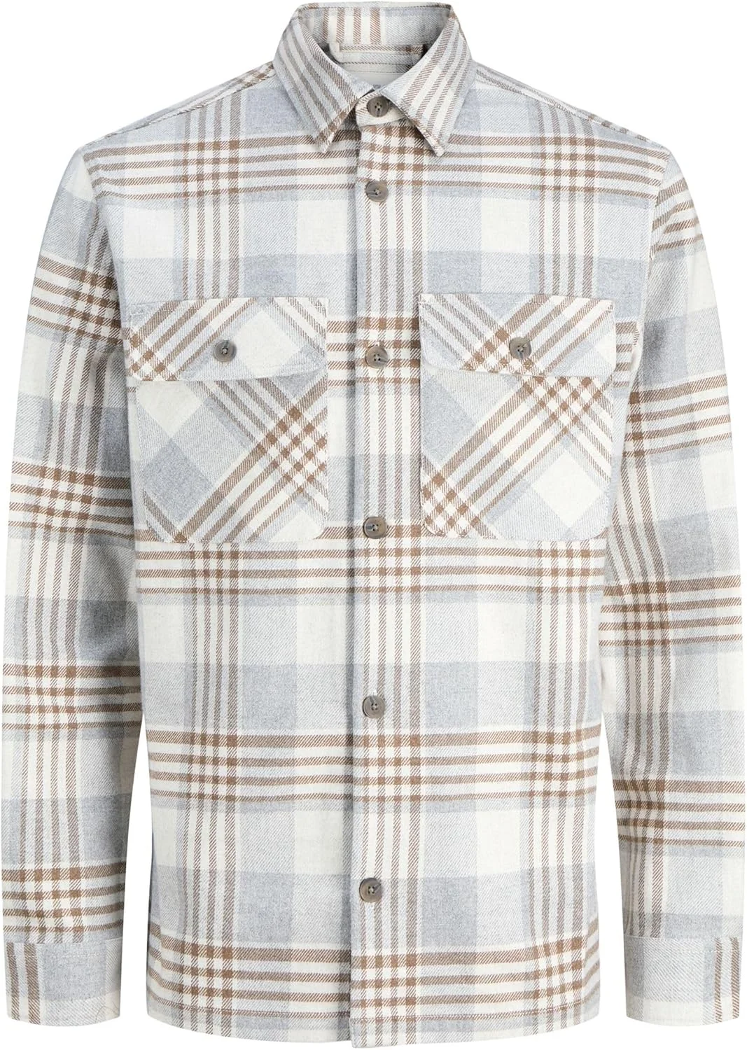 پیراهن مردانه ژاک اند جونز مدل Jprrayle Melange Check L/S Overshirt Sn (تک عددی)