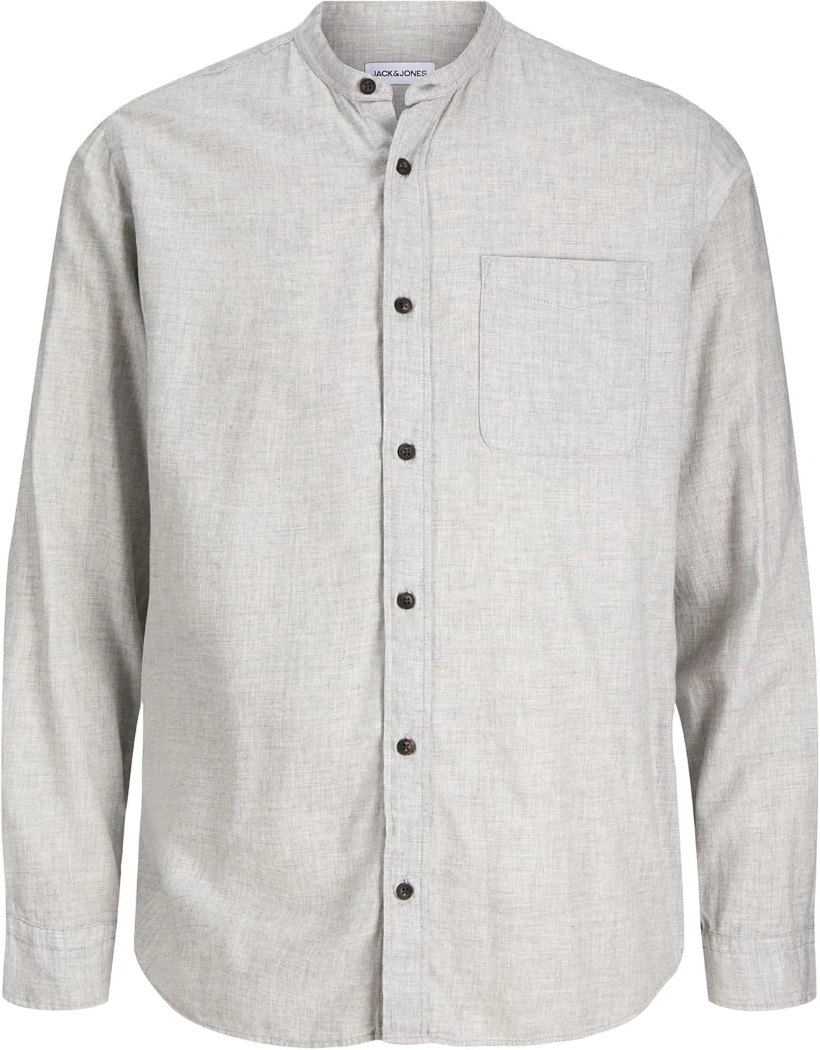 پیراهن مردانه ملانژ آستین بلند JACK & JONES مدل Jjeband (تک عددی)