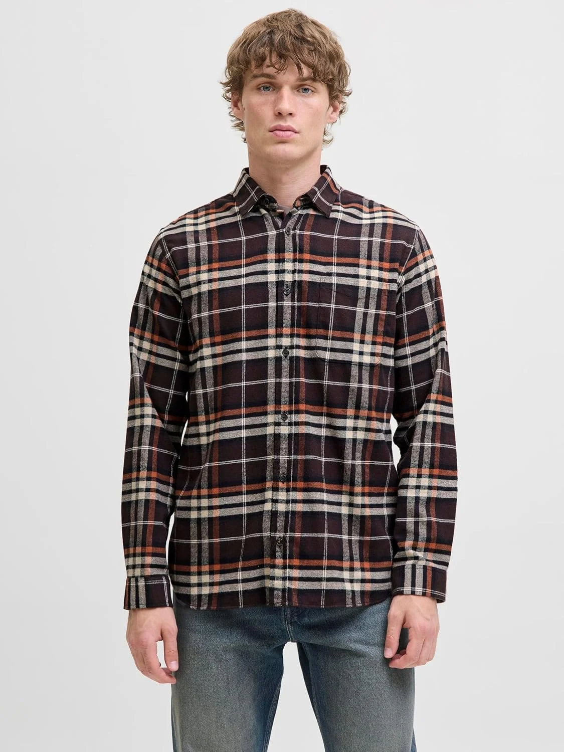 پیراهن مردانه جک اند جونز مدل Jjjames Flannel Shirt Ls (بسته 1 عددی)