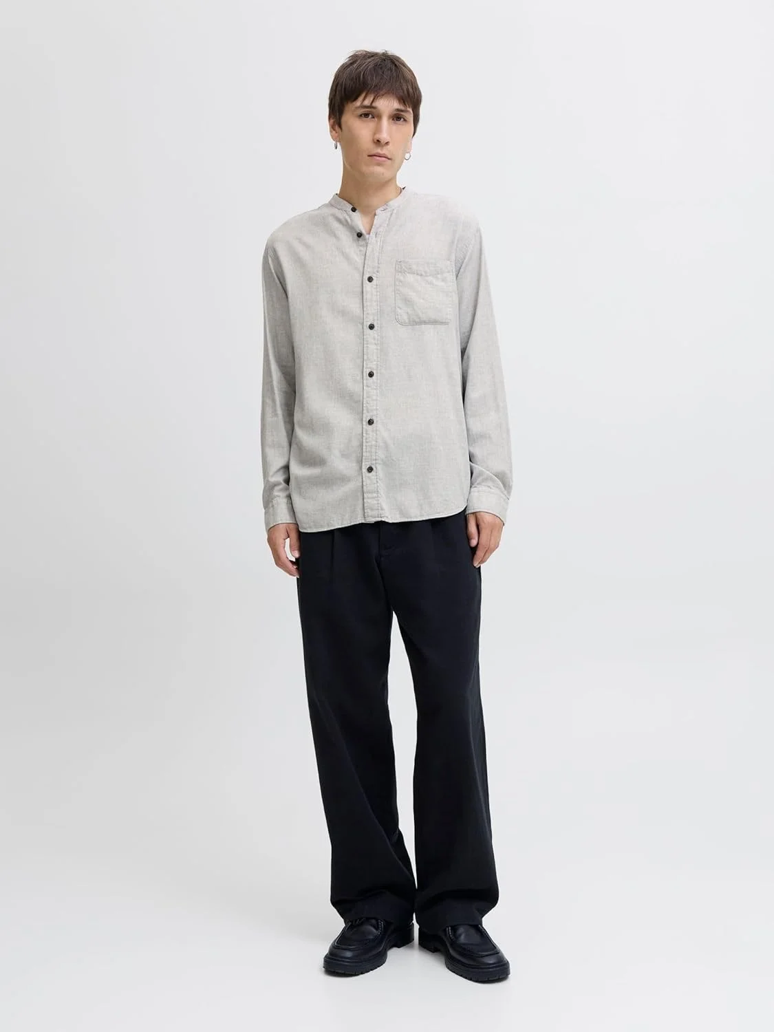 پیراهن مردانه ملانژ آستین بلند JACK & JONES مدل Jjeband (تک عددی) پیراهن مردانه ملانژ آستین بلند JACK & JONES مدل Jjeband (تک عددی)