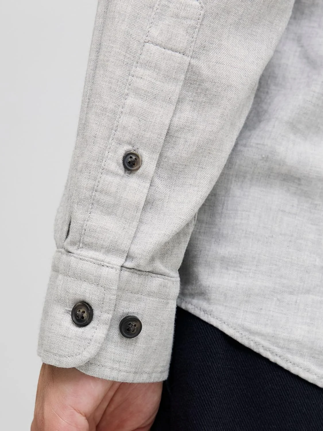 پیراهن مردانه ملانژ آستین بلند JACK & JONES مدل Jjeband (تک عددی) پیراهن مردانه ملانژ آستین بلند JACK & JONES مدل Jjeband (تک عددی)