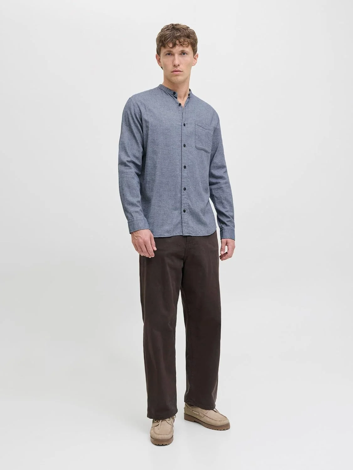 پیراهن مردانه ملانژ آستین بلند JACK & JONES مدل Jjeband (تک عددی) پیراهن مردانه ملانژ آستین بلند JACK & JONES مدل Jjeband (تک عددی)
