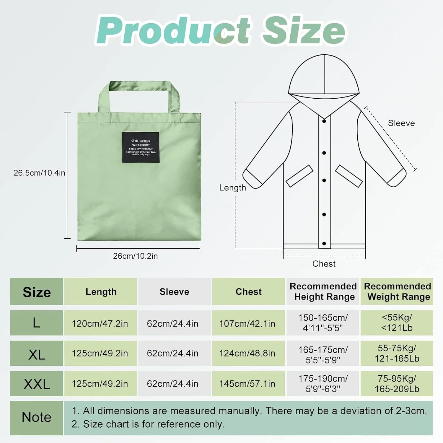 Womens Long Raincoats Rain Jacket Waterproof Packable Outdoor Hooded Windbreaker Lightweight Adjustable Waist for Outdoors Womens Long Raincoats Rain Jacket Waterproof Packable Outdoor Hooded Windbreaker Lightweight Adjustable Waist for Outdoors