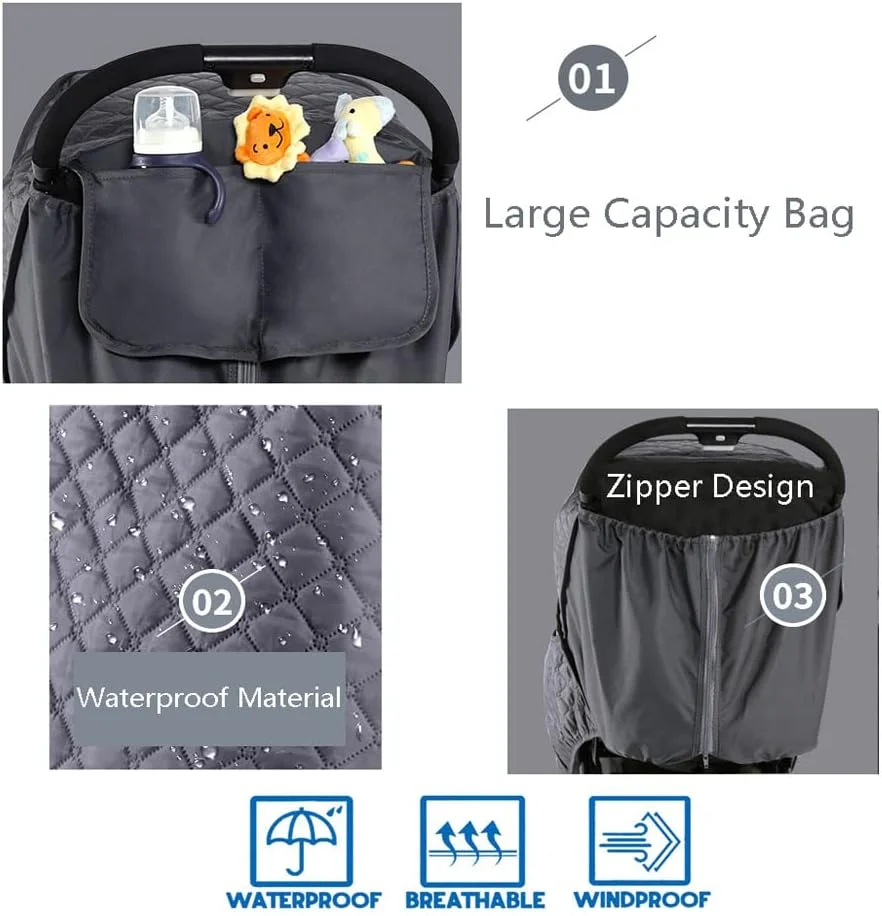 XGOPTS Baby Stroller Cold Weather Shield Winter Universal Windproof Stroller Rain Cover Protection Travel Strollers Cover Raincoat Pushchairs Accessories Baby Travel Weather Shield for Outdoor XGOPTS Baby Stroller Cold Weather Shield Winter Universal Windproof Stroller Rain Cover Protection Travel Strollers Cover Raincoat Pushchairs Accessories Baby Travel Weather Shield for Outdoor