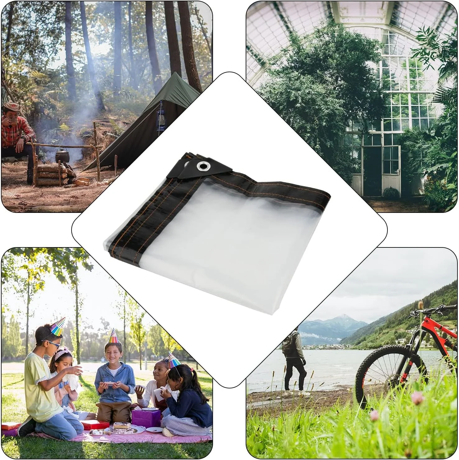 برزنت شفاف، 2 عدد 100x100 سانتی متر، روکش برزنت سنگین، برزنت ضد آب، برزنت پی وی سی با حلقه، چند منظوره برای باغبانی، کمپینگ، مسافرت، پوشش پلاستیکی گلخانه ای شفاف مقاوم در برابر اشعه ماوراء بنفش برای پاسیو باغ برزنت شفاف، 2 عدد 100x100 سانتی متر، روکش برزنت سنگین، برزنت ضد آب، برزنت پی وی سی با حلقه، چند منظوره برای باغبانی، کمپینگ، مسافرت، پوشش پلاستیکی گلخانه ای شفاف مقاوم در برابر اشعه ماوراء بنفش برای پاسیو باغ