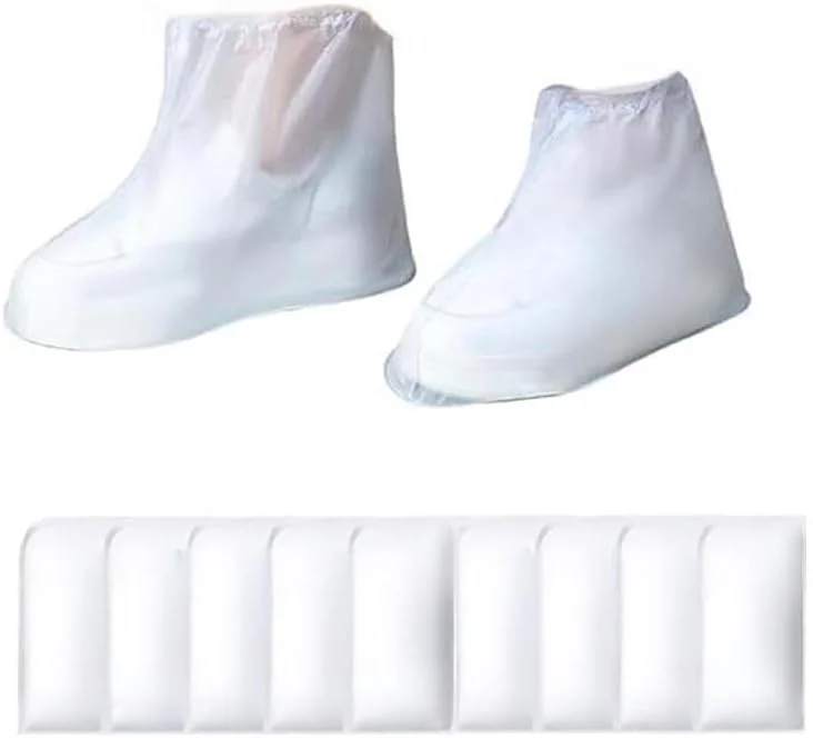 روکش کفش ضد آب، 9 جفت، محافظ باران ضد لغزش، 3 جفت از هر سایز برای کودکان، زنان، مردان، سفید روکش کفش ضد آب، 9 جفت، محافظ باران ضد لغزش، 3 جفت از هر سایز برای کودکان، زنان، مردان، سفید