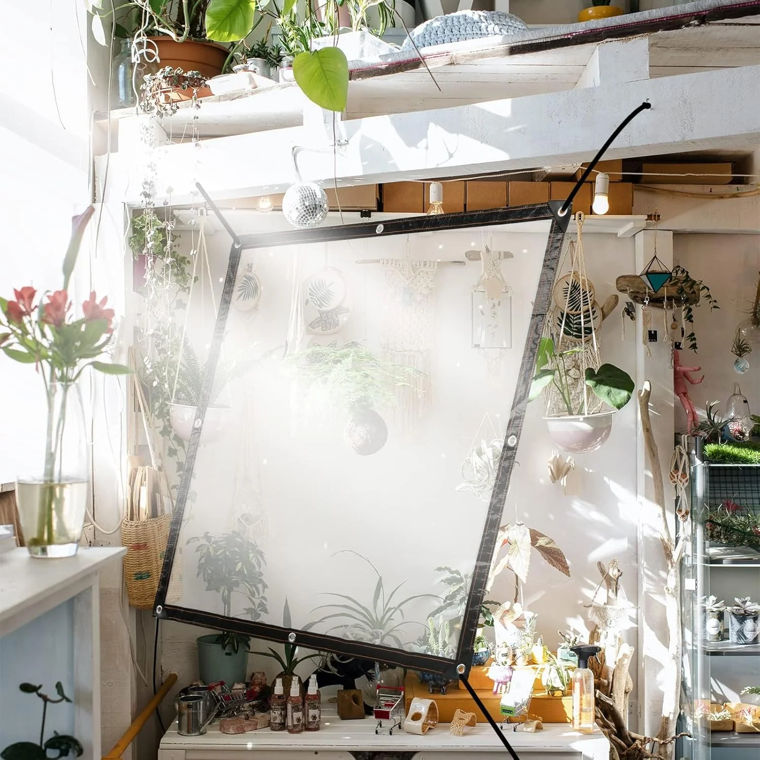 برزنت شفاف، 2 عدد 100x100 سانتی متر، روکش برزنت سنگین، برزنت ضد آب، برزنت پی وی سی با حلقه، چند منظوره برای باغبانی، کمپینگ، مسافرت، پوشش پلاستیکی گلخانه ای شفاف مقاوم در برابر اشعه ماوراء بنفش برای پاسیو باغ برزنت شفاف، 2 عدد 100x100 سانتی متر، روکش برزنت سنگین، برزنت ضد آب، برزنت پی وی سی با حلقه، چند منظوره برای باغبانی، کمپینگ، مسافرت، پوشش پلاستیکی گلخانه ای شفاف مقاوم در برابر اشعه ماوراء بنفش برای پاسیو باغ