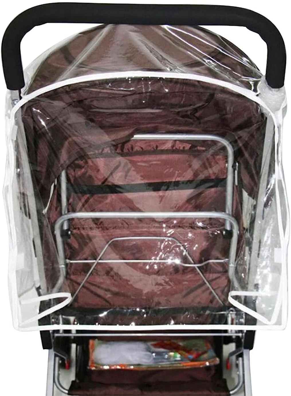 Universal Stroller Raincover Twins Strollers Double Side by Side Baby Stroller rain Cover for Pushchair Pram Rainproof Dustproof Windproof Rain Cover with Canopy and Zipper Door