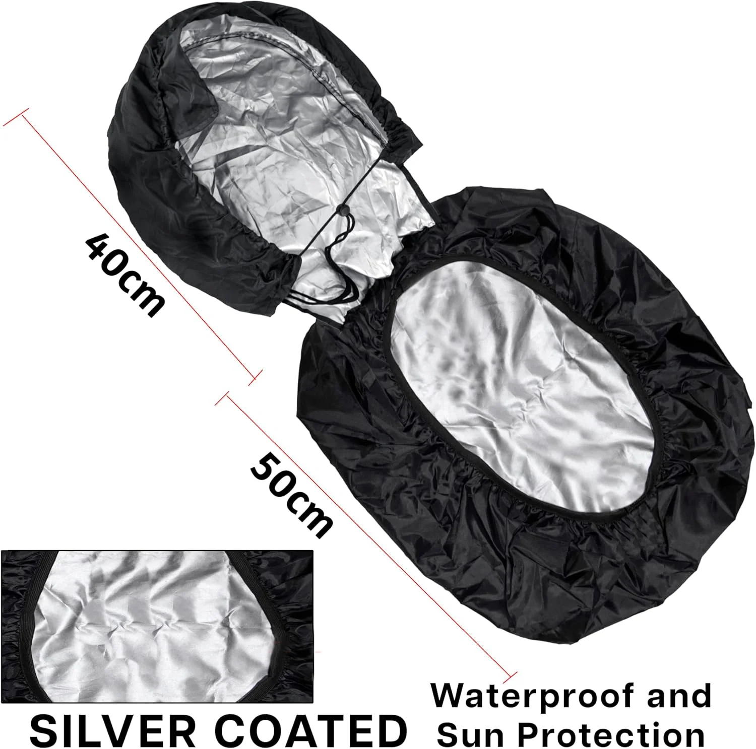 کاور ضد گرد و غبار و باران Storite برای کوله پشتی با کیف، کاور ضد آب و ضد گرد و غبار الاستیک قابل تنظیم برای کیف های مدرسه، دانشگاه، اداره، و کوهنوردی (30L-35L)