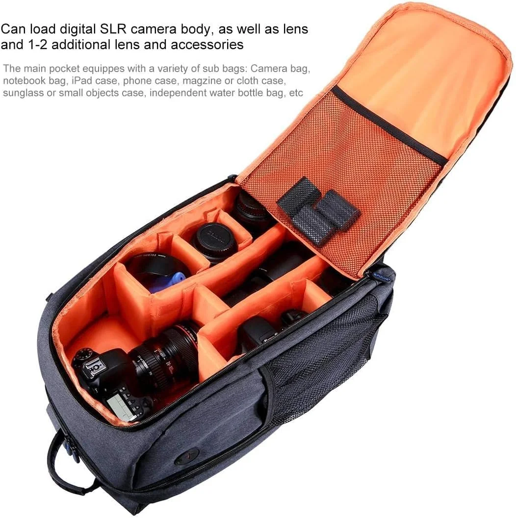 کیف دوربین استابلایزر دستی و کوله پشتی ضد آب قابل حمل Skeido مناسب فضای باز با روکش باران برای DJI Ronin-SC/Ronin-S - خاکستری