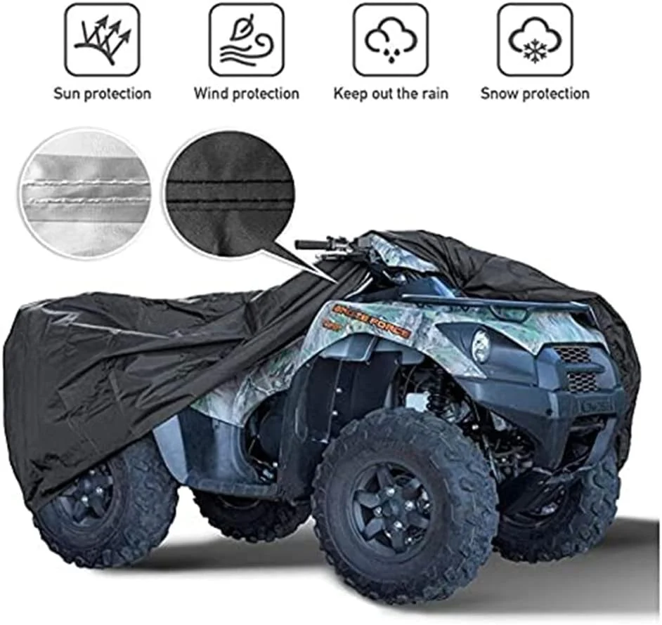 روکش محافظ خودرو SKEIDO 190T ضد آب، ضد باران، برف، مناسب چهارچرخ ATV، مقاوم در برابر حرارت، ضد گرد و غبار، ضد اشعه ماوراء بنفش، سایز 210×120×115 سانتی متر