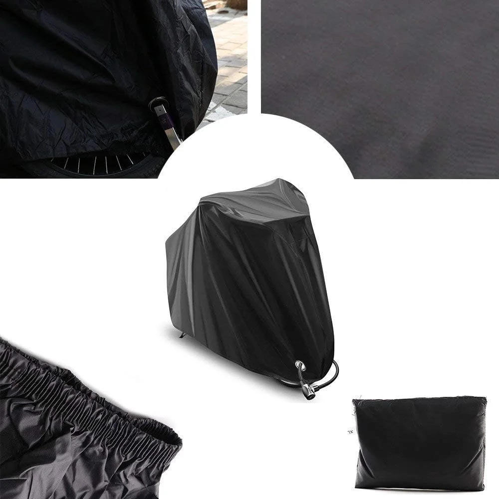 روکش دوچرخه SKEIDO پارچه آکسفورد ضد آب با سوراخ های قفل، روکش باران دوچرخه در فضای باز محافظت در برابر اشعه ماوراء بنفش برای تمام شرایط آب و هوایی