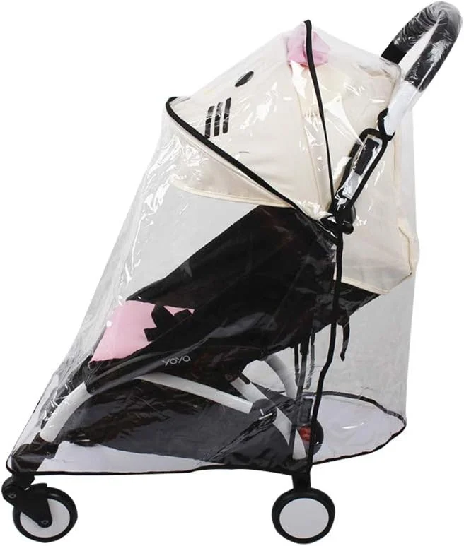 SeedFuture Baby Stroller Accessories Rain Cover for Babyzen Yoyo Yoya Pram Windproof Waterproof Raincoat (Large)
