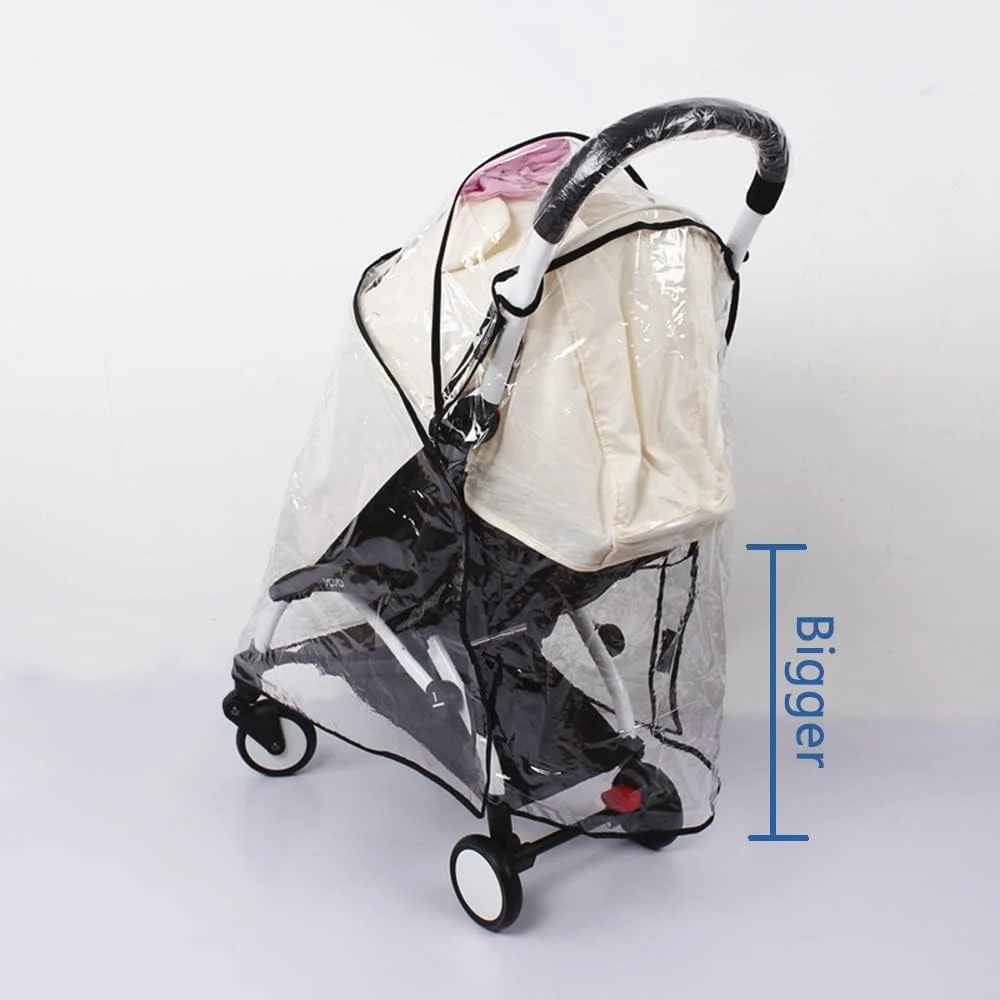 SeedFuture Baby Stroller Accessories Rain Cover for Babyzen Yoyo Yoya Pram Windproof Waterproof Raincoat (Large)