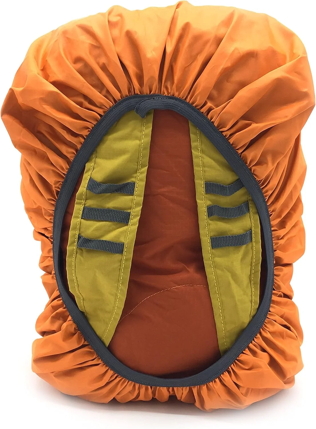کاور کوله پشتی ضد آب سیلفرا، محافظ باران کوله پشتی برای مسافرت، کوهنوردی و پیاده روی (نارنجی، 50L-60L)