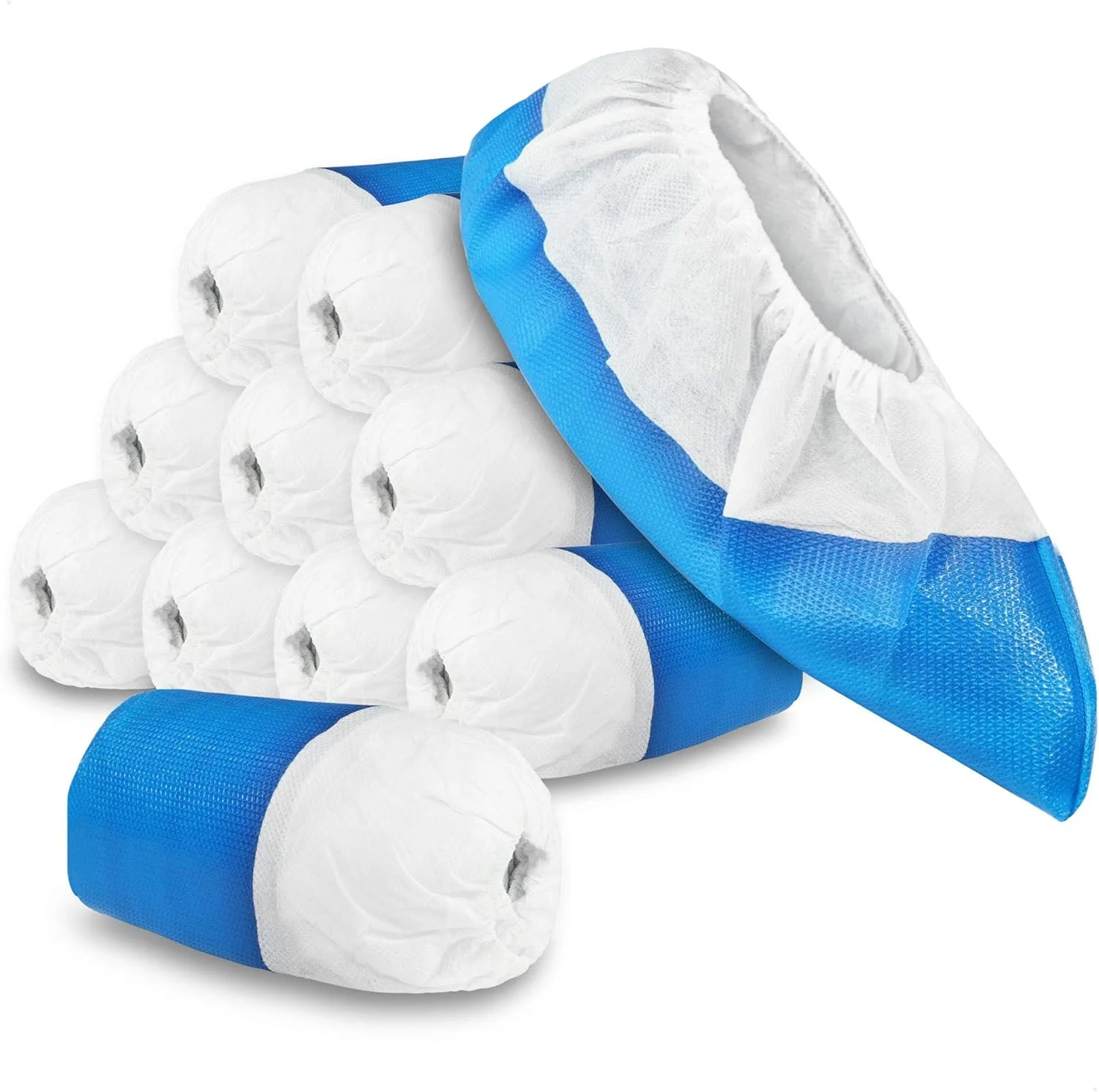 100 عدد روکش کفش ممتاز قابل استفاده مجدد، روکش کفش پلاستیکی ضد لغزش با زیره ضد آب، بسیار قوی، سایز بزرگ مناسب تا سایز 47، بادوام برای استفاده در داخل و خارج از منزل