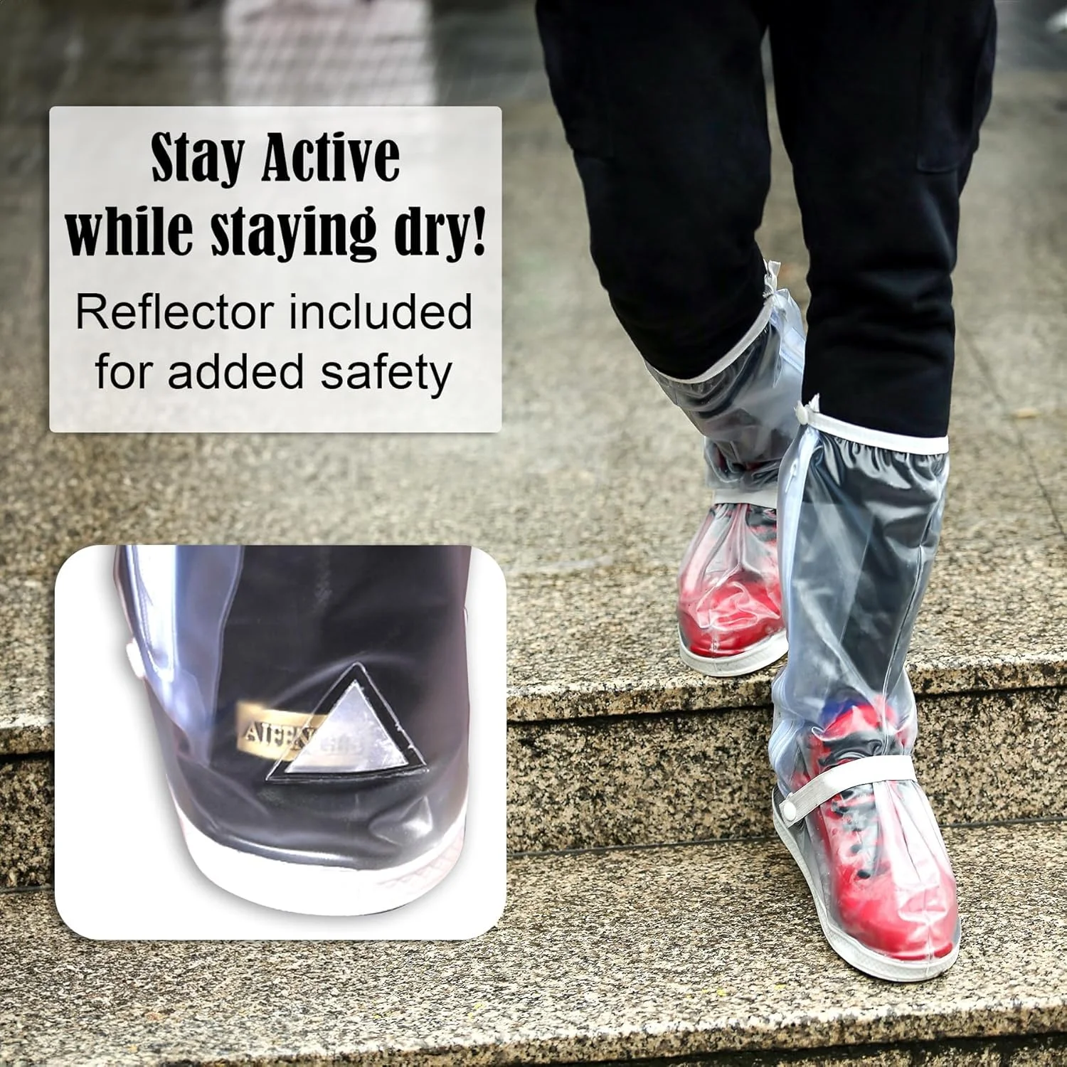 کاور کفش نالاکال، ضد آب و ضد برف، قابل استفاده مجدد، محافظ کفش برای آقایان و بانوان - سایز XL