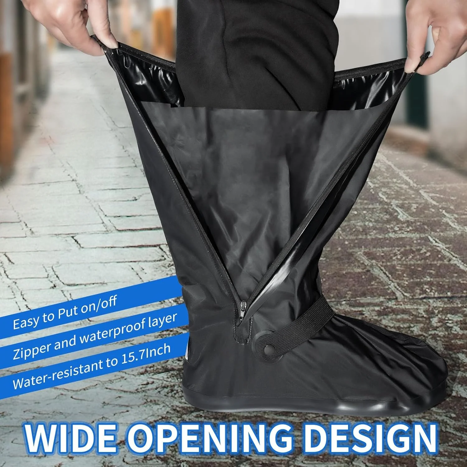 کاور کفش ضد لغزش بارانی LBOYLOVE®، کاور کفش ضد آب تاشو با بازتابنده و زیره ضخیم، ایده آل برای باران، پیاده روی، دوچرخه سواری، گل و لای و برف، مناسب برای آقایان و بانوان (بزرگ) کاور کفش ضد لغزش بارانی LBOYLOVE®، کاور کفش ضد آب تاشو با بازتابنده و زیره ضخیم، ایده آل برای باران، پیاده روی، دوچرخه سواری، گل و لای و برف، مناسب برای آقایان و بانوان (بزرگ)