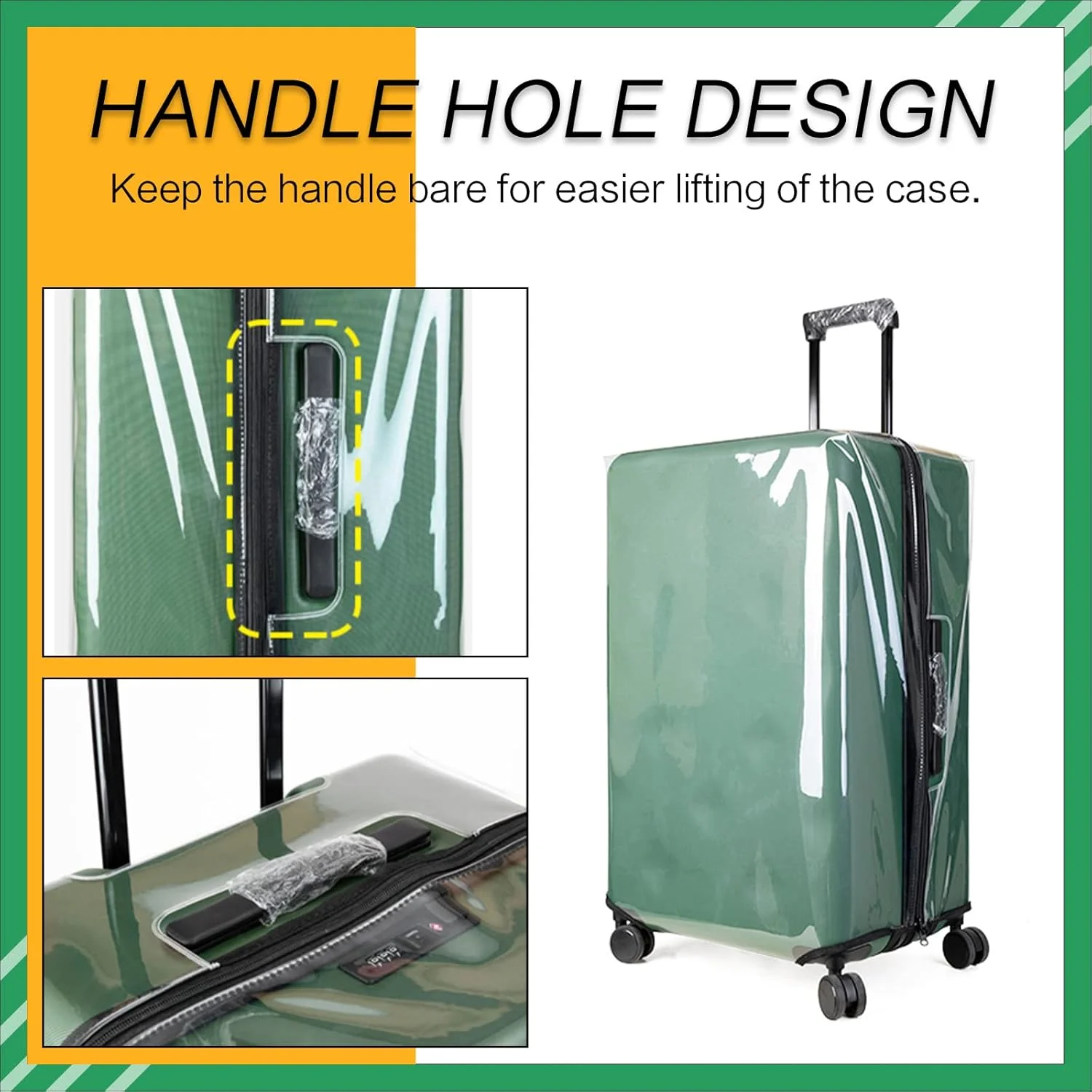 محافظ چمدان شفاف PVC کیادیک 24 اینچی با چسب ولکرو بزرگ، روکش چمدان مسافرتی شفاف برای چمدان های چرخ دار (42.98 سانتی متر طول × 56.99 سانتی متر ارتفاع × 28.96 سانتی متر عرض) محافظ چمدان شفاف PVC کیادیک 24 اینچی با چسب ولکرو بزرگ، روکش چمدان مسافرتی شفاف برای چمدان های چرخ دار (42.98 سانتی متر طول × 56.99 سانتی متر ارتفاع × 28.96 سانتی متر عرض)