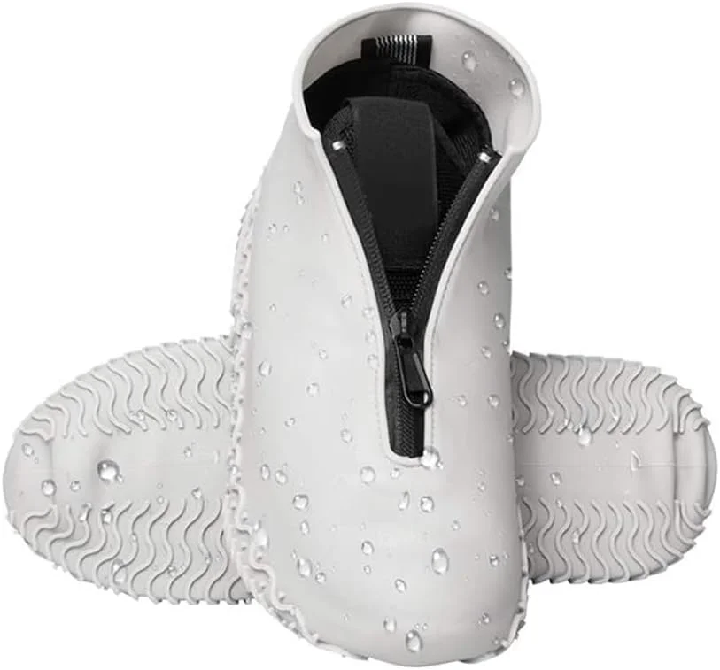 کاور کفش ضدآب خزنه، کاور کفش بارانی تاشو و قابل استفاده مجدد با زیپ ضدآب، چکمه بارانی مقاوم، ضد لغزش و قابل شستشو، پاپوش بارانی کفش برای مردان و زنان (خاکستری) کاور کفش ضدآب خزنه، کاور کفش بارانی تاشو و قابل استفاده مجدد با زیپ ضدآب، چکمه بارانی مقاوم، ضد لغزش و قابل شستشو، پاپوش بارانی کفش برای مردان و زنان (خاکستری)