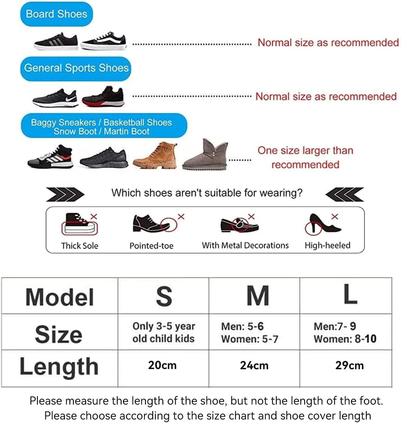 روکش کفش سیلیکونی ضد آب JZS، روکش کفش مقاوم در برابر آب و ضد لغزش از جنس لاستیک سیلیکونی برای کودکان، مردان و زنان (سفید، M)