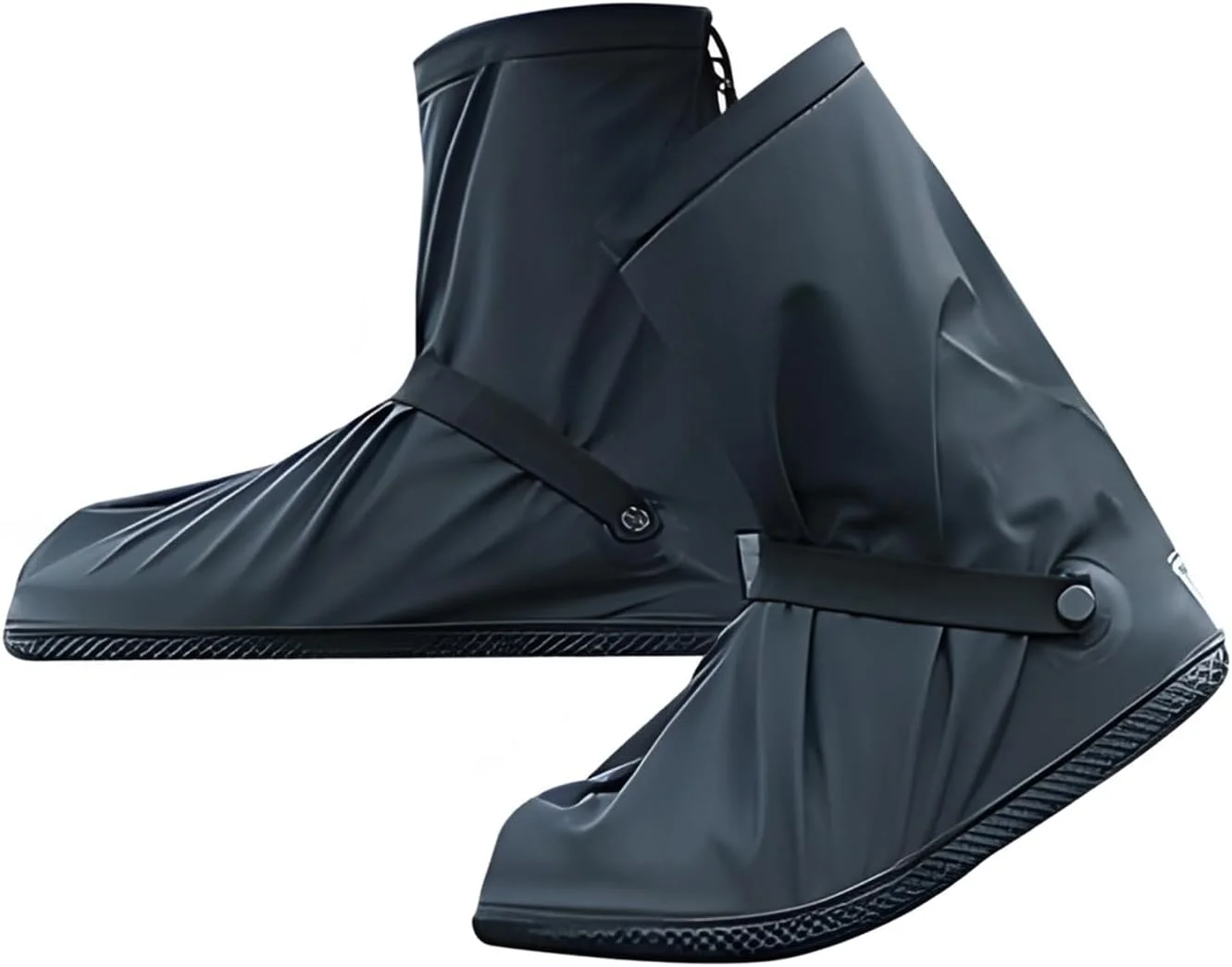 کاور کفش ضد آب Joyzzz برای باران، کاور کفش ضد آب با بازتابنده و زیپ، کاور کفش ضد لغزش قابل تنظیم برای مردان و زنان، کاور کفش بارانی قابل استفاده مجدد برای دوچرخه سواری، کمپینگ (مشکی)