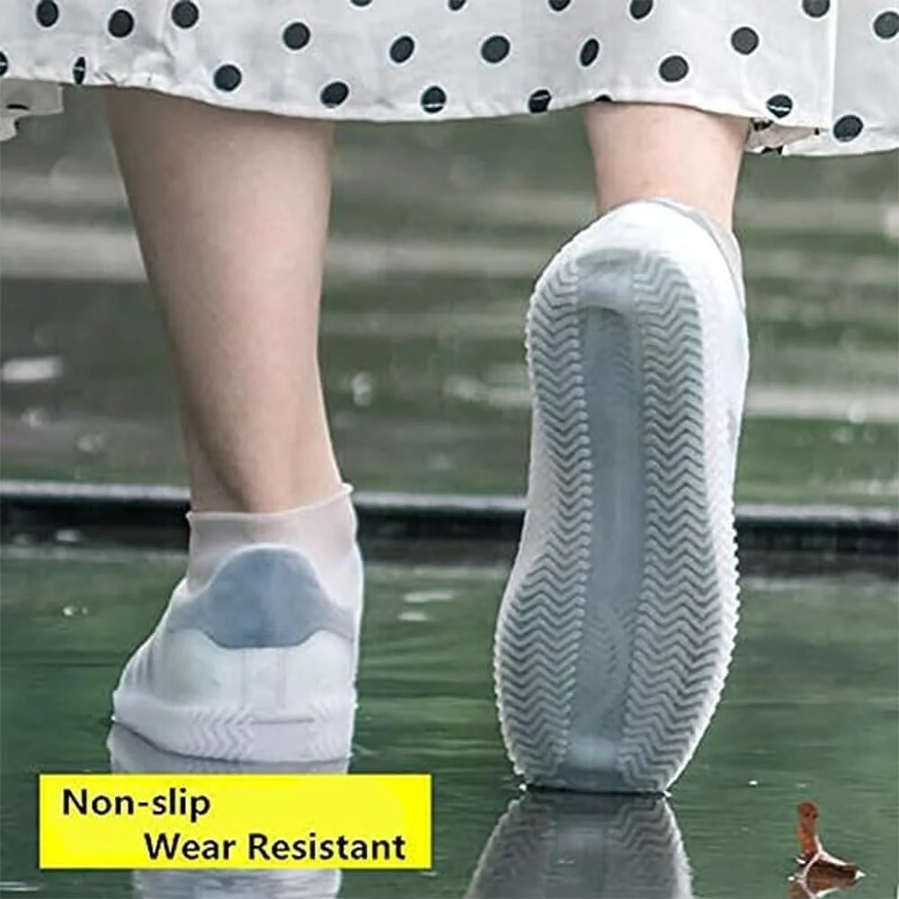کاور سیلیکونی ضد آب کفش Joyzzz، سایز XL 43-46، کاور تاشو چکمه بارانی با زیپ ایمن، روکش کفش ضد لغزش برای مردان و زنان در شرایط آب و هوایی مرطوب