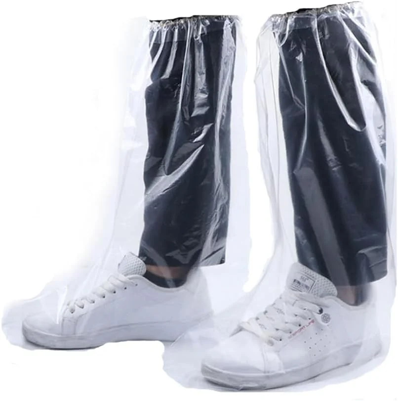 روکش کفش بارانی ضد آب Joyzzz، 10 جفت روکش کفش بارانی یکبار مصرف، روکش کفش ساق بلند ضد لغزش و ضد آب، روکش پلاستیکی ضخیم و مقاوم در برابر سایش برای روزهای بارانی