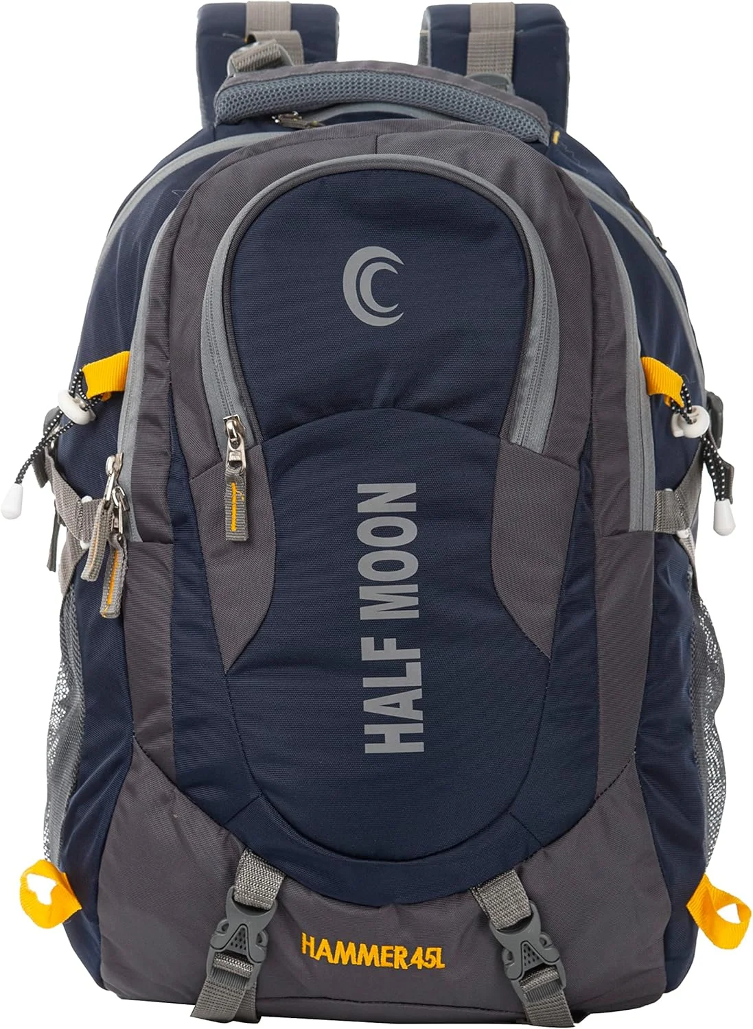 کوله پشتی نیمه ماه 45 لیتری چکش ضد آب لپ تاپ مناسب سفر و کوهنوردی برای مردان، زنان، پسران و دختران با محفظه لپ تاپ 17.3 اینچی و روکش باران