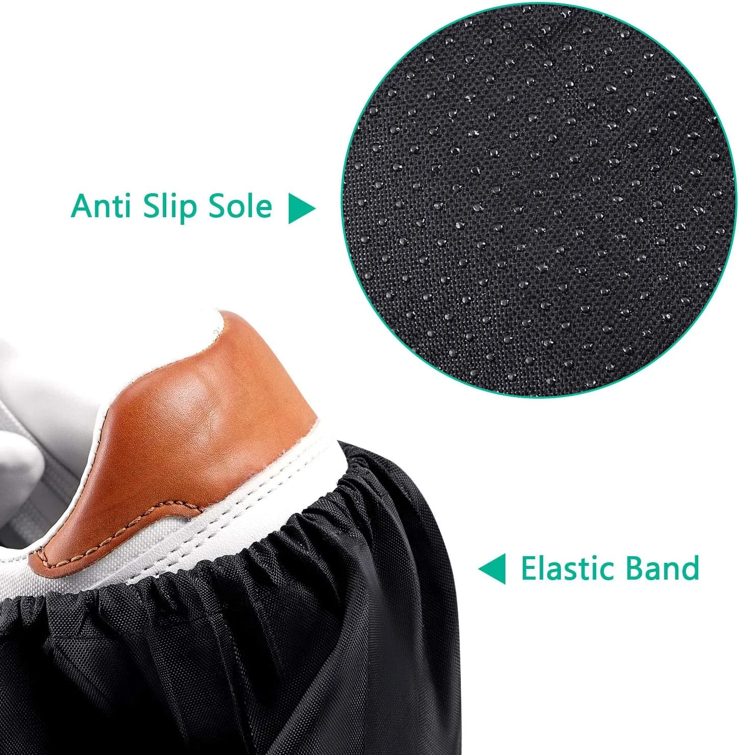 فریندا 8 جفت روکش کفش ضد لغزش قابل استفاده مجدد روکش چکمه ضد آب برای محافظت از فرش و کف خانه قابل شستشو در ماشین لباسشویی (مشکی)