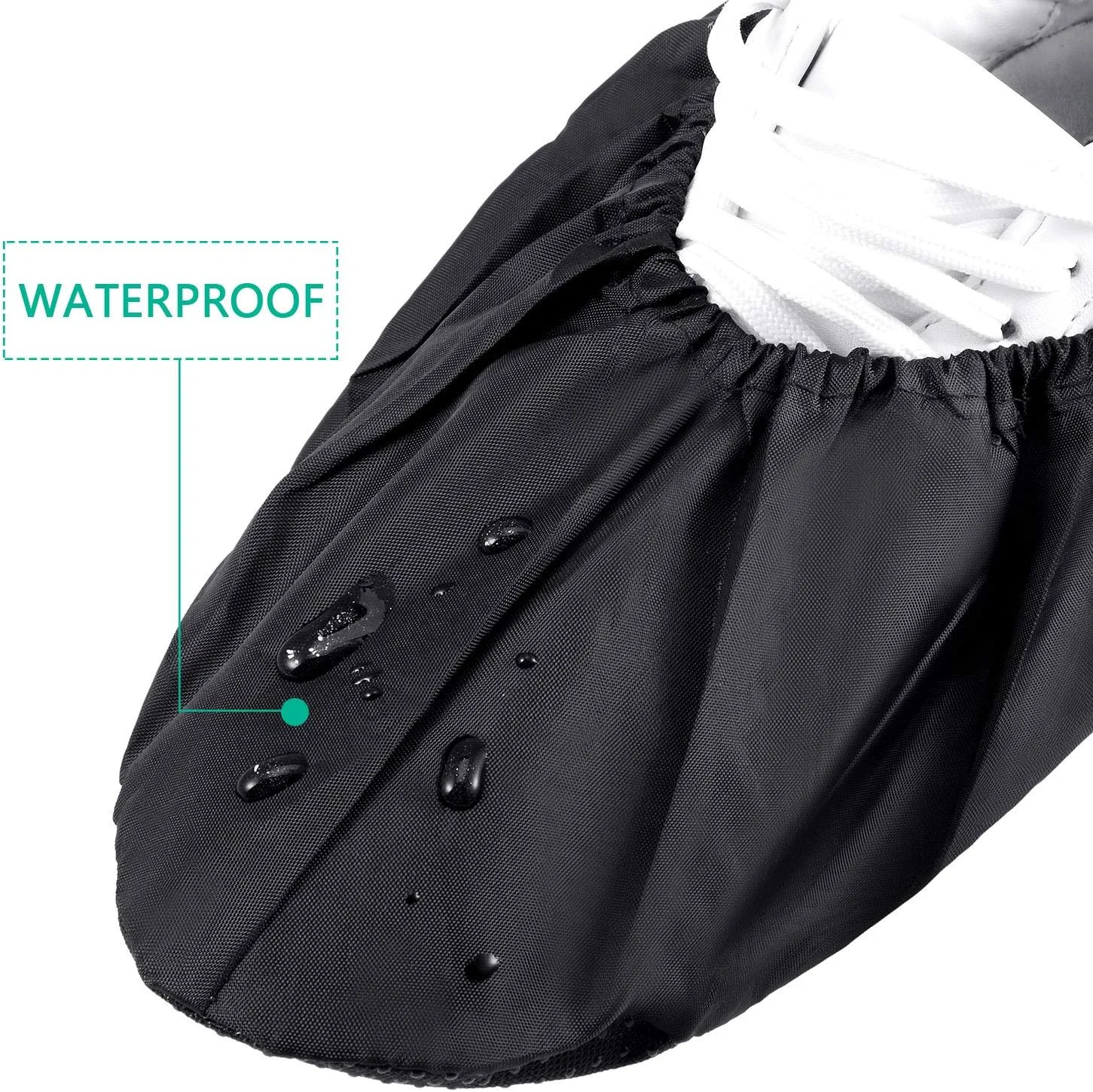 فریندا 8 جفت روکش کفش ضد لغزش قابل استفاده مجدد روکش چکمه ضد آب برای محافظت از فرش و کف خانه قابل شستشو در ماشین لباسشویی (مشکی)