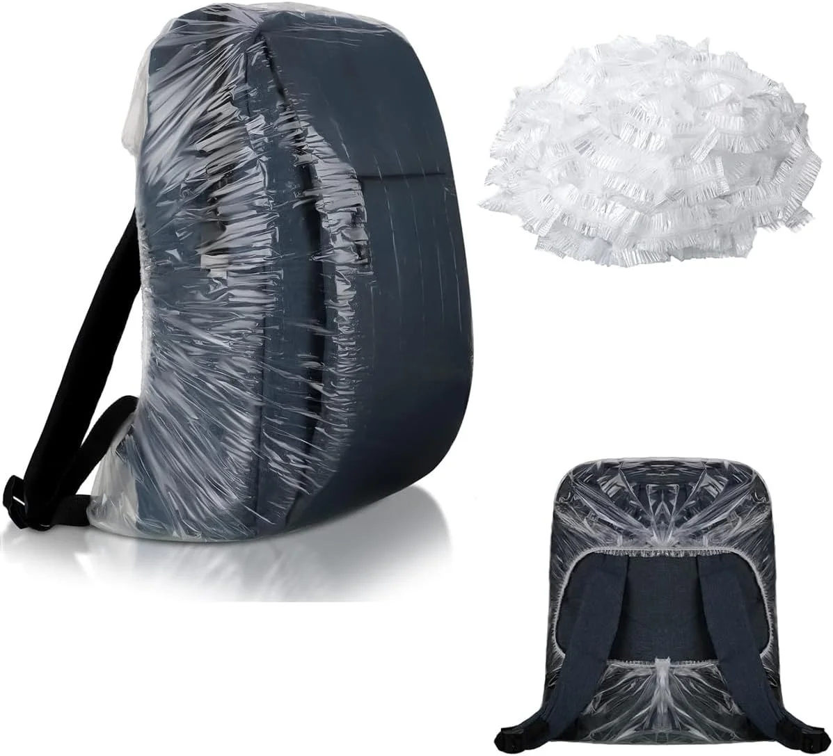 مجموعه 10 عددی کاور باران کوله پشتی DraCra، کلاهک ضد آب یکبار مصرف، روکش های الاستیک محافظ، بارانی فشرده برای کمپینگ در فضای باز، پیاده روی، دوچرخه سواری، مسافرت، ترکینگ، شرایط اضطراری 15 تا 40 لیتر