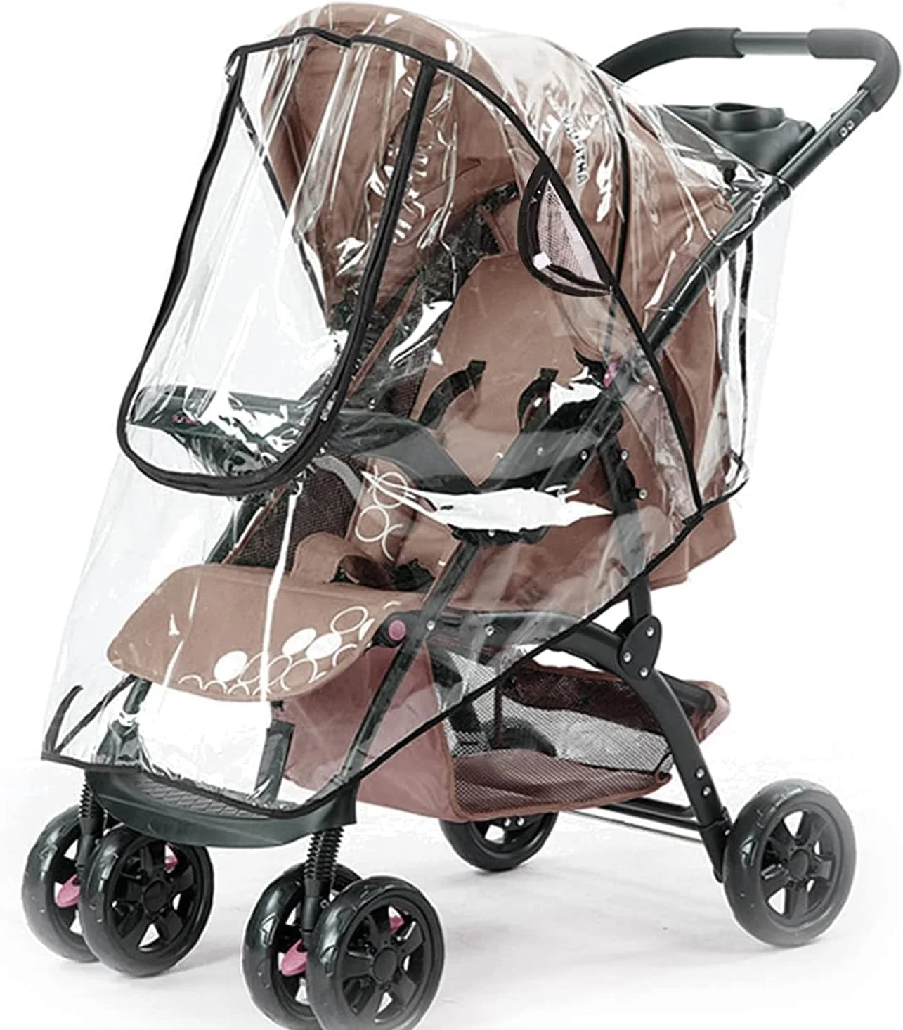 روکش باران کالسکه ELECDON، روکش باران کالسکه جهانی لوازم جانبی کالسکه کودک EVA محافظ شفاف و ضد آب کالسکه مسافرتی کودک، محافظت در برابر گرد و غبار، برف و حشرات