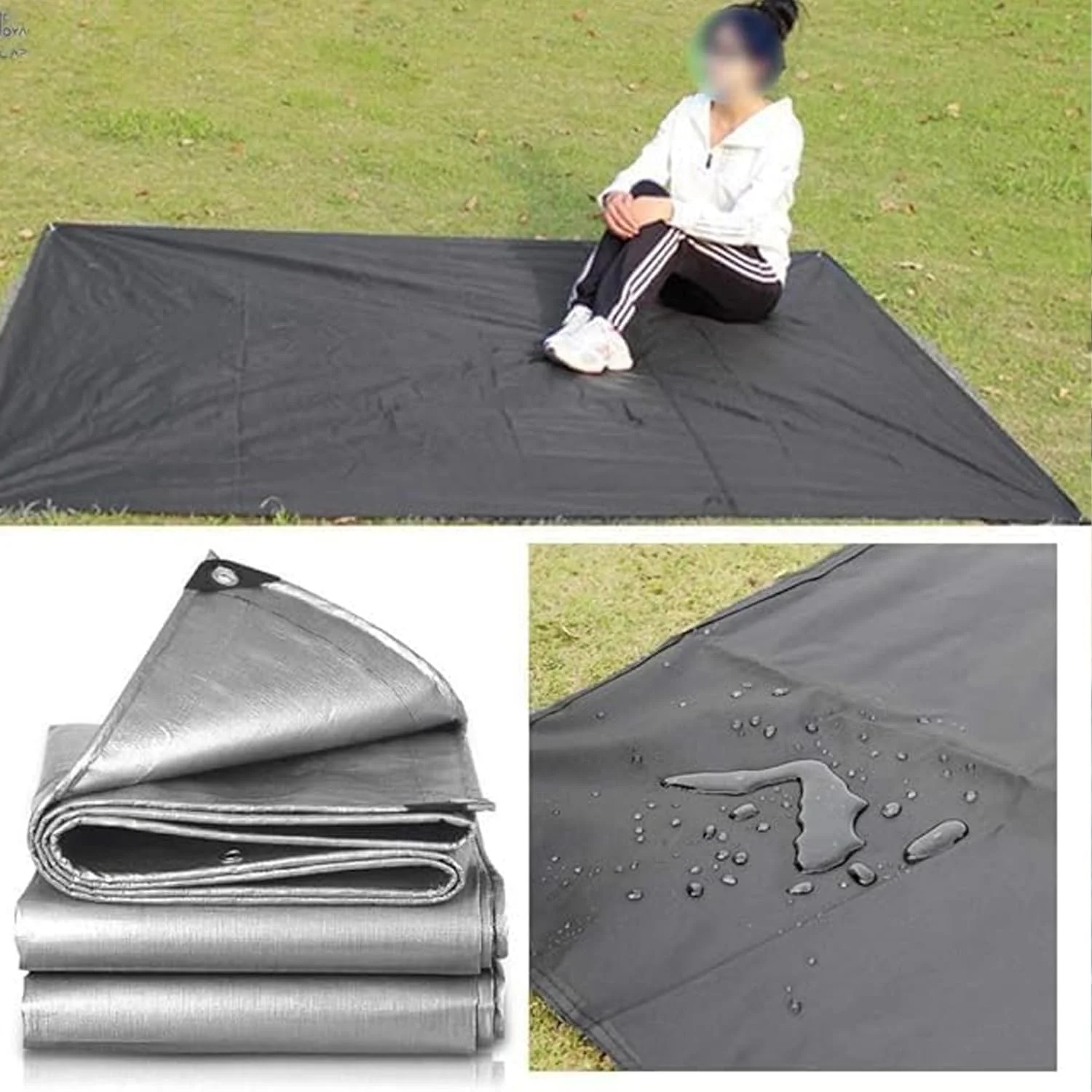 روکش زمینی ضد آب دوراول برای چادر و پناهگاه، ورق برزنتی ضد گرد و غبار و باران (7 متر در 7 متر) روکش زمینی ضد آب دوراول برای چادر و پناهگاه، ورق برزنتی ضد گرد و غبار و باران (7 متر در 7 متر)