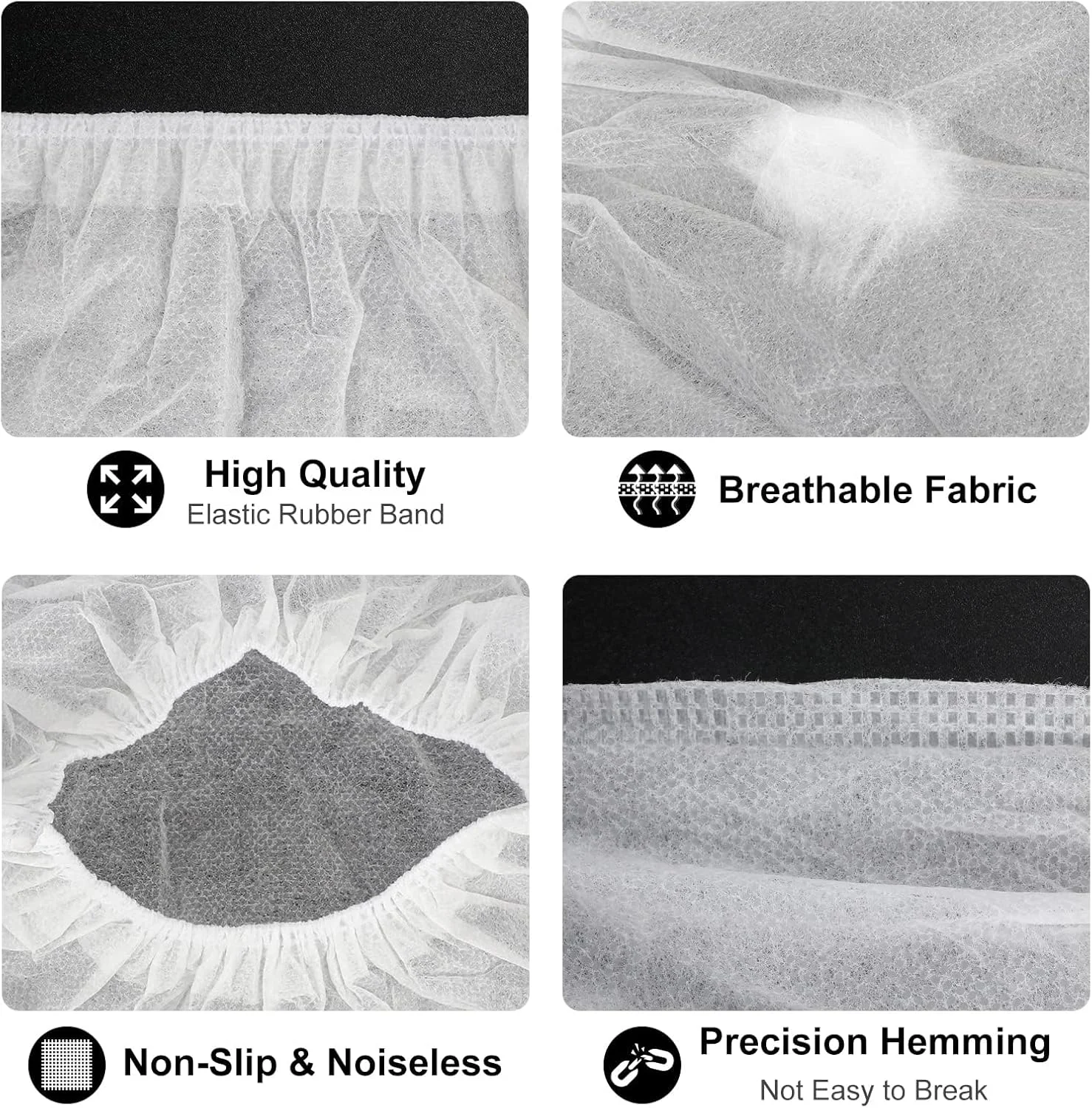 کاور کفش یکبار مصرف، کاور چکمه، کاور کفش ضد لغزش برای محافظت از کفش در محیط داخلی، کاور چکمه پزشکی، کاور کفش بارانی، محافظ زیره کفش کتانی، 100 عدد، 50 جفت