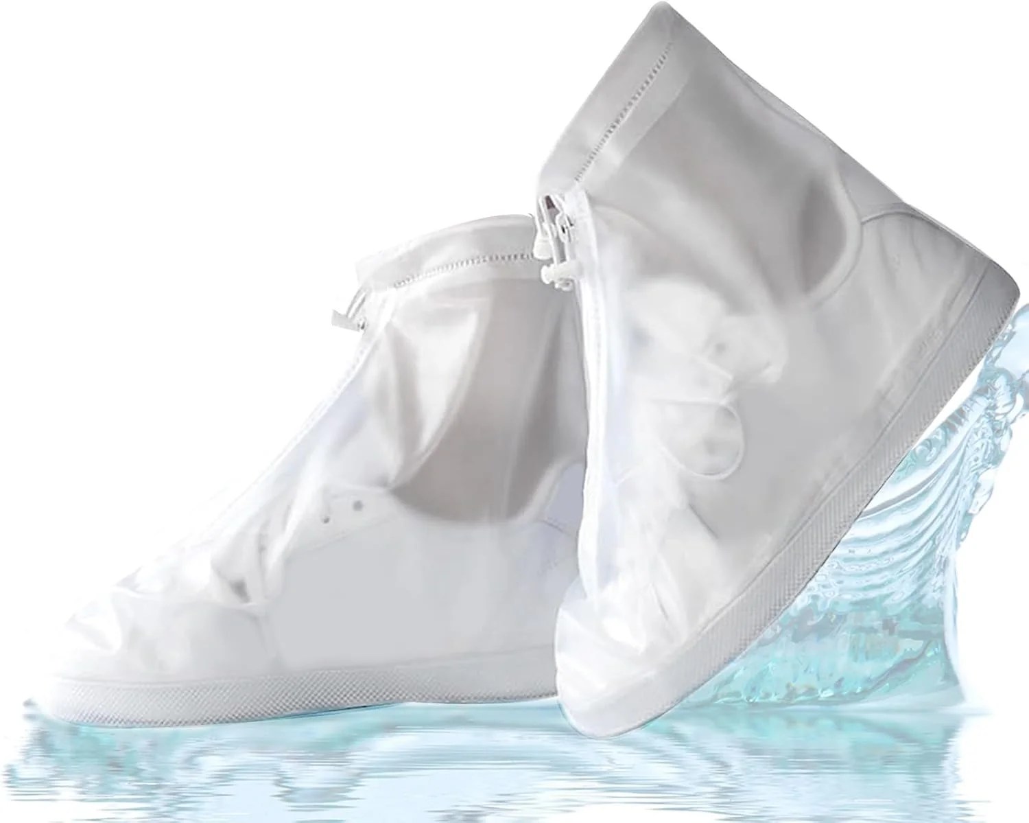 کاور کفش ضد آب BananaHome، کاور کفش بارانی تاشو و قابل استفاده مجدد PVC با زیپ، محافظ کفش بارانی، محافظ کفش مسافرتی در فضای باز، گالش بارانی برای مردان و زنان