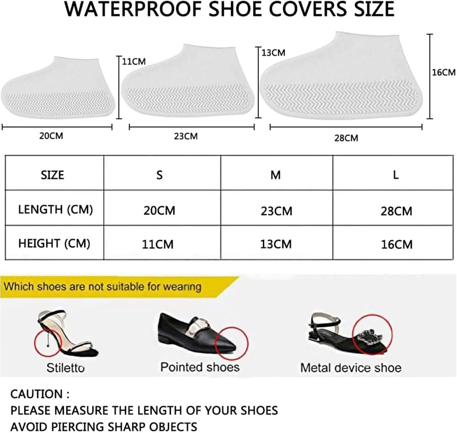 کاور کفش ضد آب بولیوی، محافظ کفش سیلیکونی قابل استفاده مجدد، کاور کفش ضد لغزش بارانی، کاور کفش بارانی تاشو برای باران، برف، شستشوی ماشین، کمپینگ، مناسب برای همه