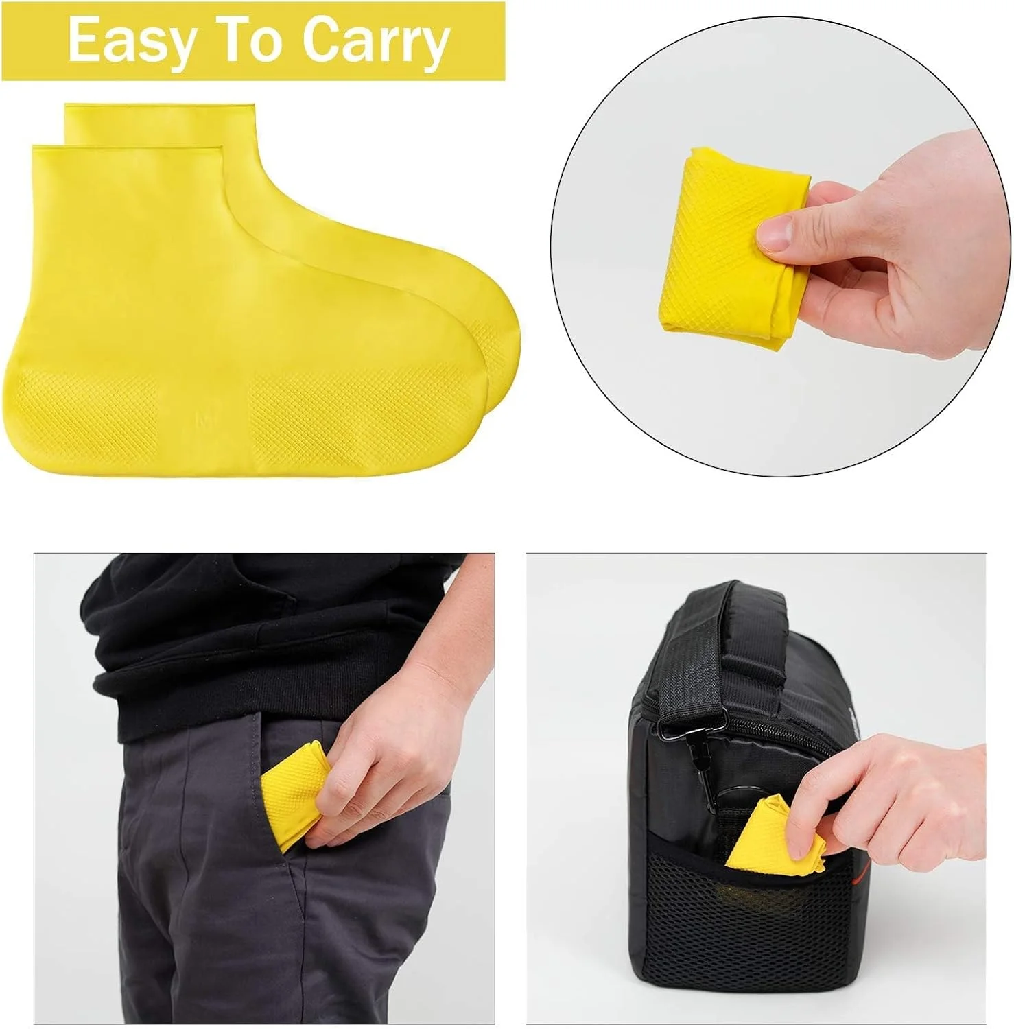 روکش کفش ضد آب بولیوی، محافظ کفش سیلیکونی قابل استفاده مجدد، روکش کفش بارانی تاشو برای مردان و زنان، روکش کفش ضد لغزش برای باران، برف، شستشوی خودرو، کمپینگ