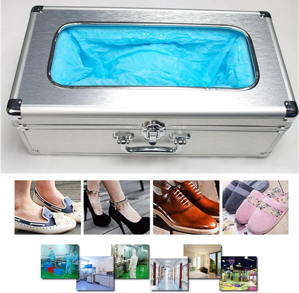 دستگاه کاور کفش اتوماتیک Azonee، کاور کفش پلاستیکی یکبار مصرف G-Buckle غیر بافته - ضد لغزش، ضد گرد و غبار، جنس CPE، برای آزمایشگاه ها، منازل، فروشگاه ها، فضاهای عمومی (50 جفت آبی)