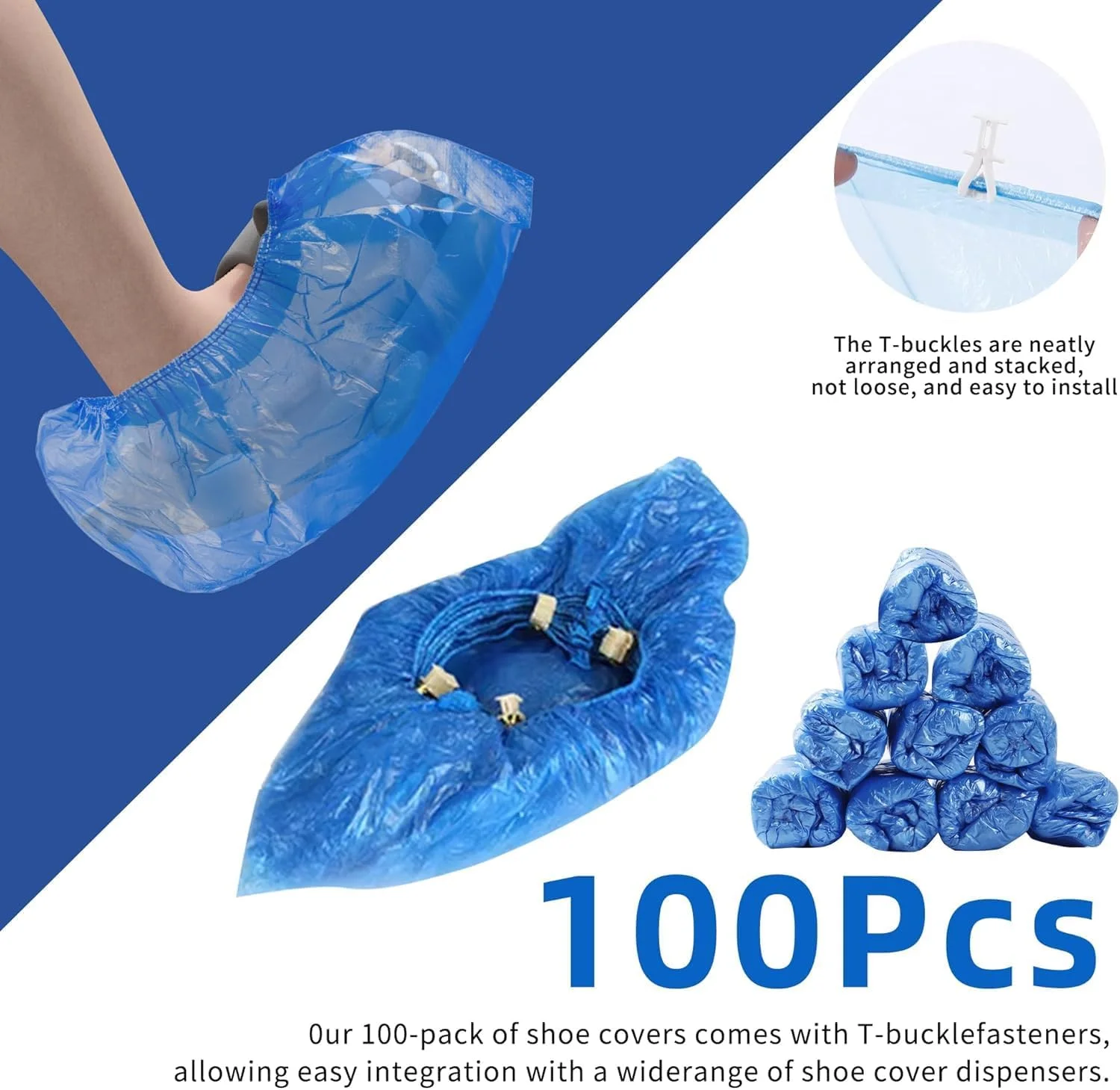 دستگاه کاور کفش اتوماتیک Azonee، کاور کفش پلاستیکی یکبار مصرف با سگک T ویژه، غیر بافته، 100 عددی - ضد لغزش، ضد گرد و غبار، جنس CPE، مناسب آزمایشگاه ها، منازل، فروشگاه ها، فضاهای عمومی (50 جفت سفید) دستگاه کاور کفش اتوماتیک Azonee، کاور کفش پلاستیکی یکبار مصرف با سگک T ویژه، غیر بافته، 100 عددی - ضد لغزش، ضد گرد و غبار، جنس CPE، مناسب آزمایشگاه ها، منازل، فروشگاه ها، فضاهای عمومی (50 جفت سفید)