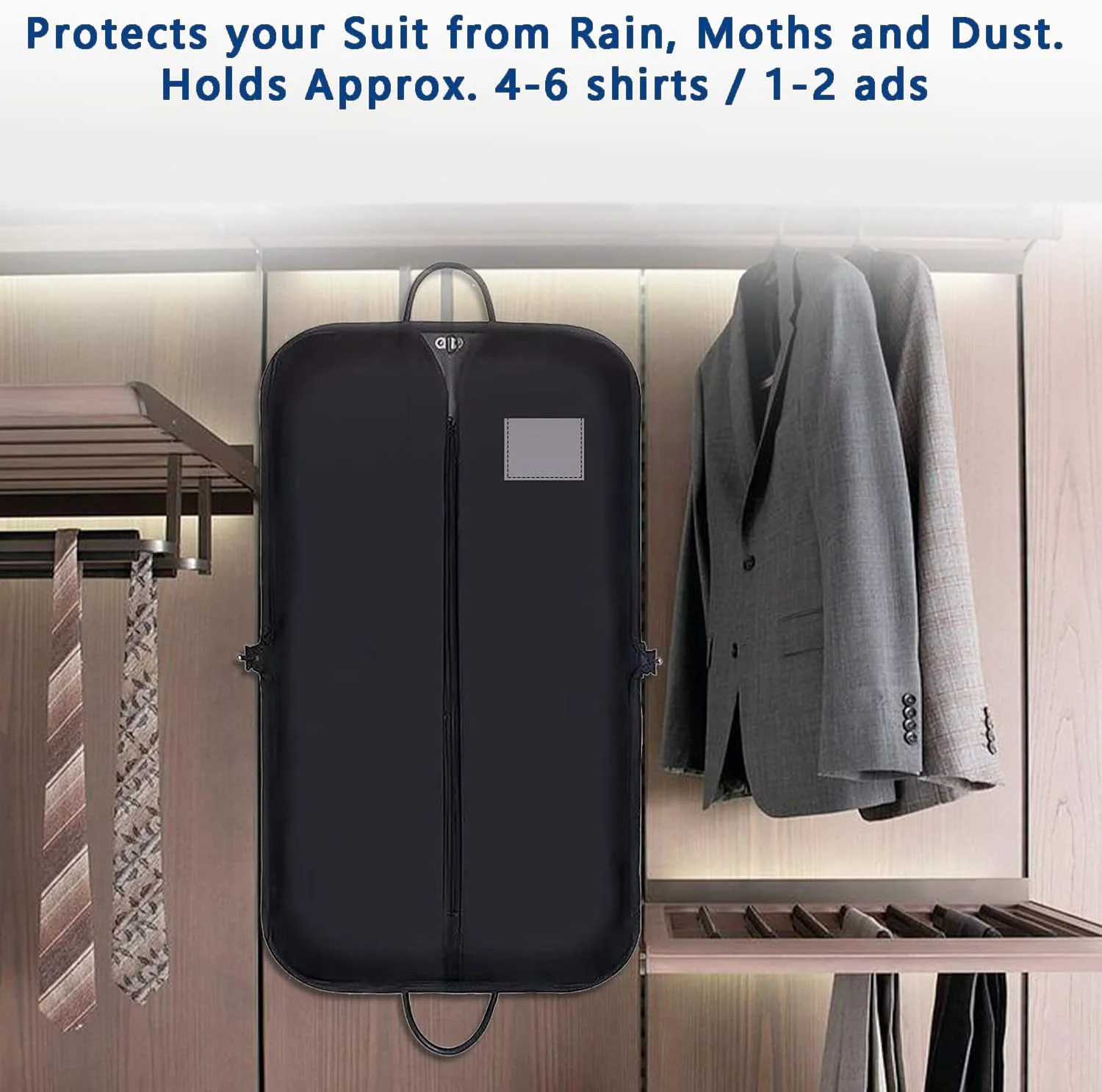 کاور لباس آزونه، ابعاد 100x60 سانتی متر، کیف حمل لباس تاشو و آویز، مناسب برای مسافرت و نگهداری کت و شلوار، ژاکت، پیراهن، پالتو، مردانه و زنانه (پارچه آکسفورد مشکی) کاور لباس آزونه، ابعاد 100x60 سانتی متر، کیف حمل لباس تاشو و آویز، مناسب برای مسافرت و نگهداری کت و شلوار، ژاکت، پیراهن، پالتو، مردانه و زنانه (پارچه آکسفورد مشکی)