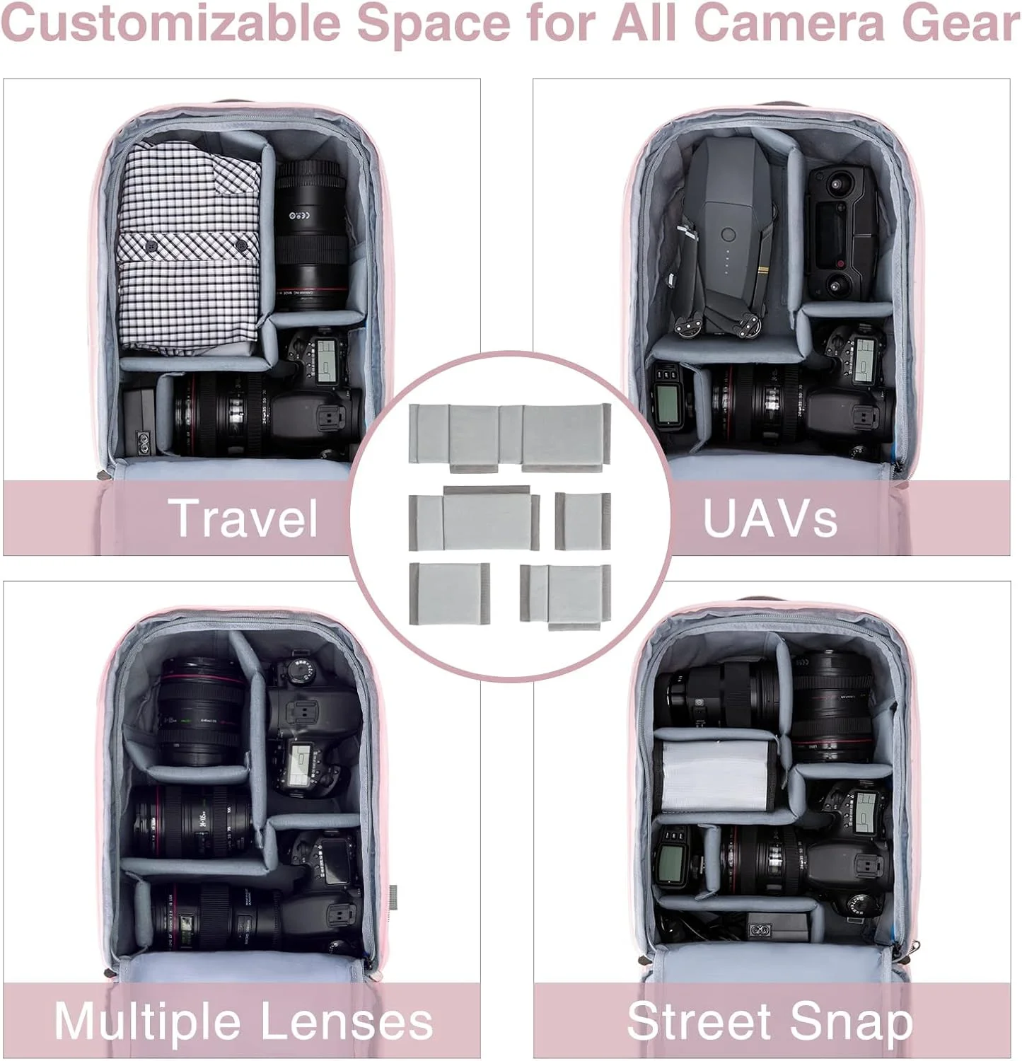 کیف کوله پشتی دوربین BAGSMART، کوله پشتی کیف دوربین DSLR SLR مناسب برای لپ تاپ 15.6 اینچی کیف کوله پشتی دوربین BAGSMART، کوله پشتی کیف دوربین DSLR SLR مناسب برای لپ تاپ 15.6 اینچی
