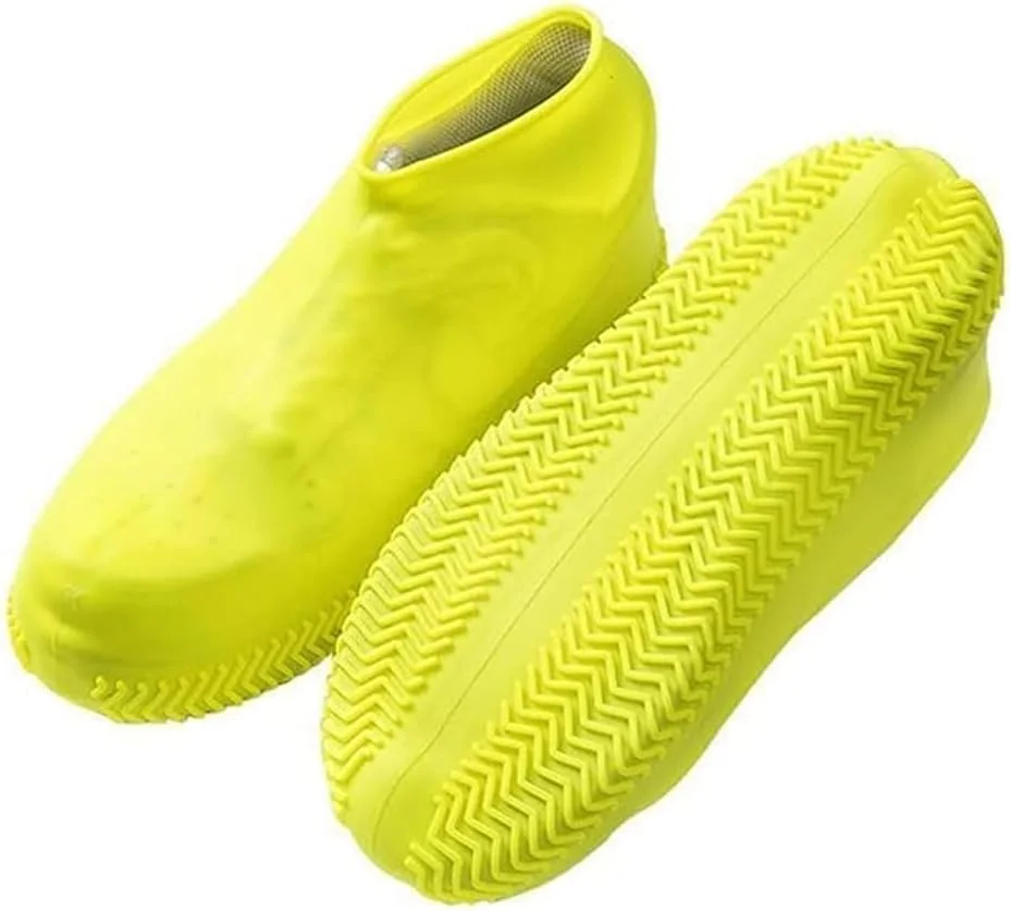 کاور کفش سیلیکونی ضد آب Aputue، روکش کفش قابل استفاده مجدد و ضد لغزش با زیره ضخیم، محافظ چکمه بارانی یونیسکس برای فعالیت های خارج از منزل مردانه، زنانه و بچه گانه