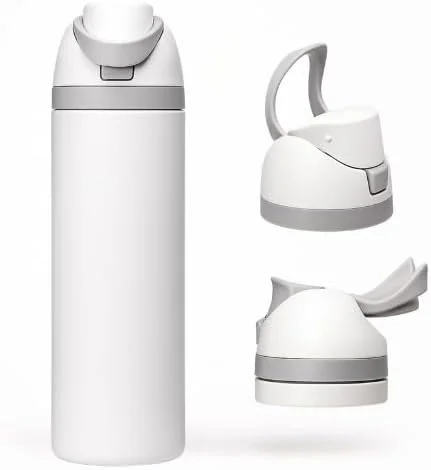 قمقمه آب استیل عایق دار Vibe and Thrive برای کودکان، باشگاه، ورزش - فلاسک خلاء با ظرفیت بزرگ 950 میلی لیتر - قمقمه قابل حمل با عایق حرارتی 6-12 ساعت برای نوشیدنی های گرم و سرد